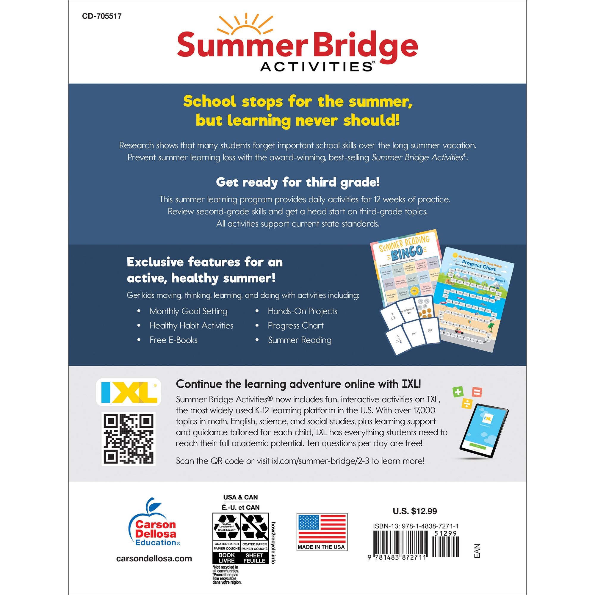 Summer Bridge Activities, Grades 2 - 3