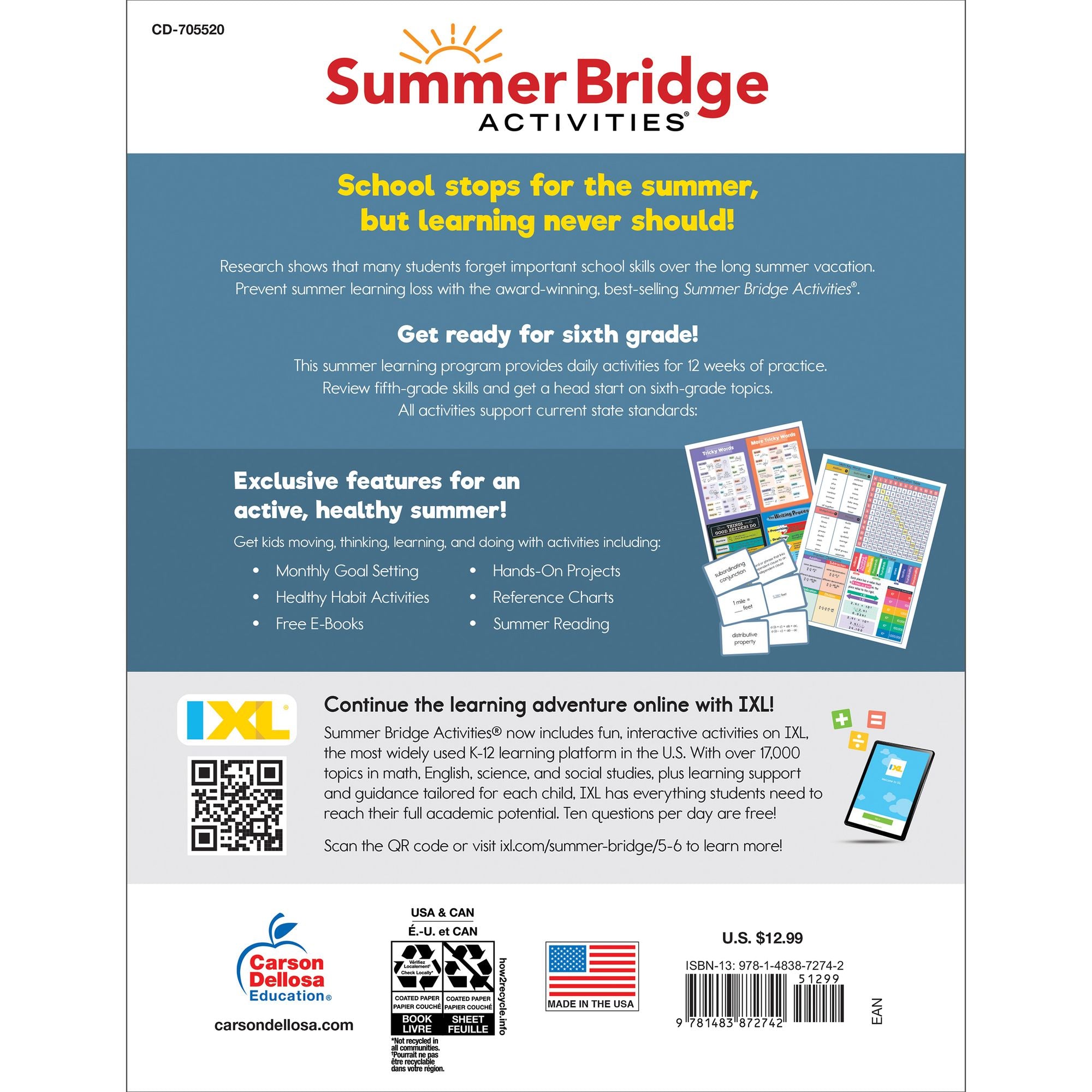 Summer Bridge Activities, Grades 5 - 6
