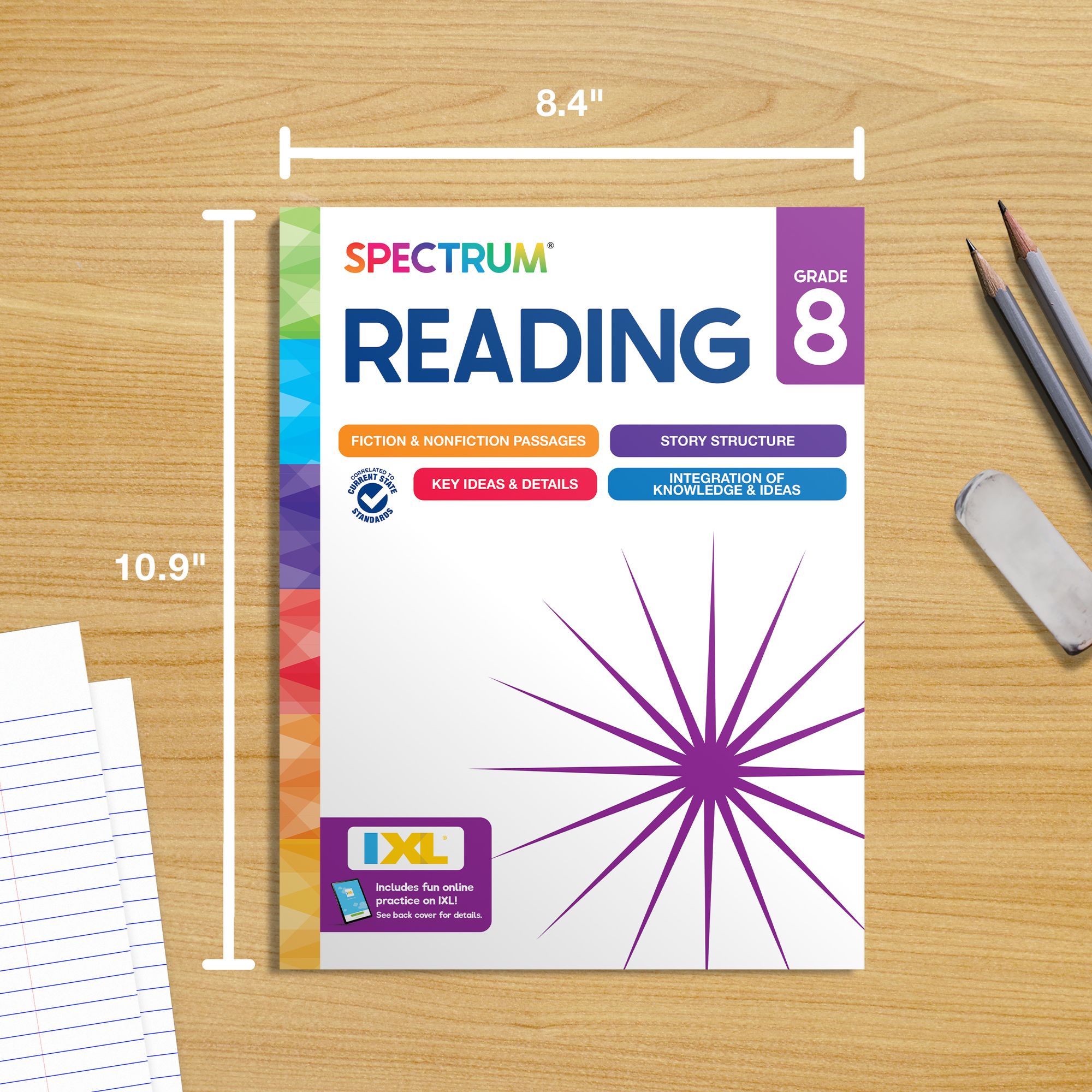 Spectrum Reading Workbook, Grade 8