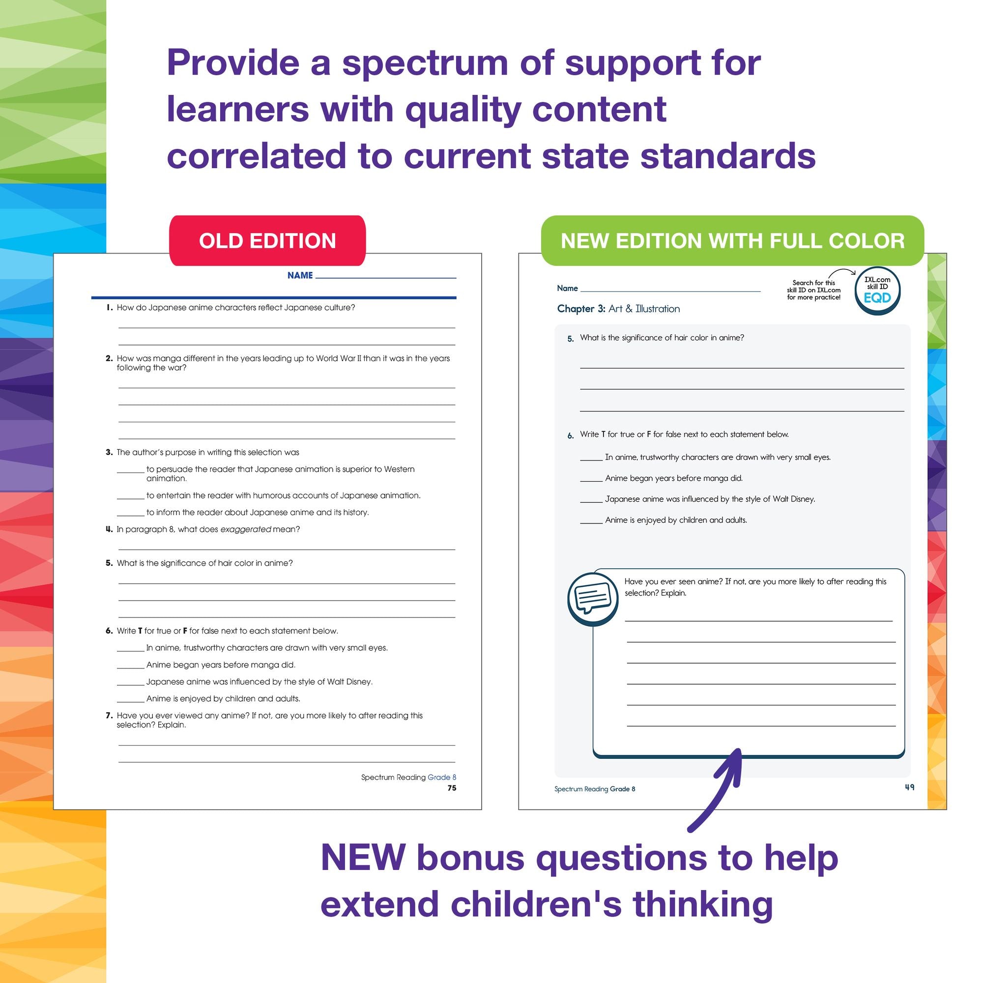 Spectrum Reading Workbook, Grade 8