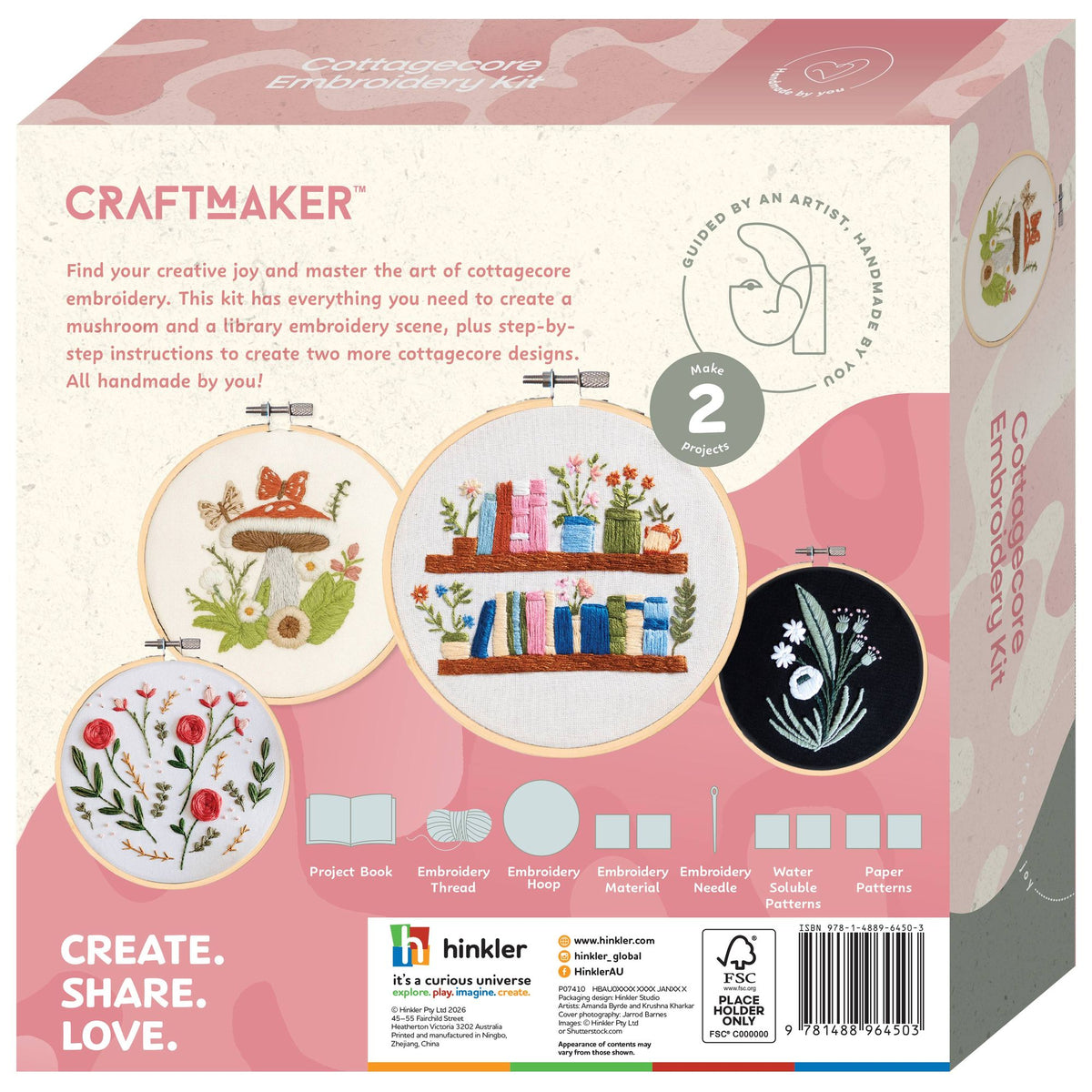Craft Maker Cottagecore Embroidery Kit