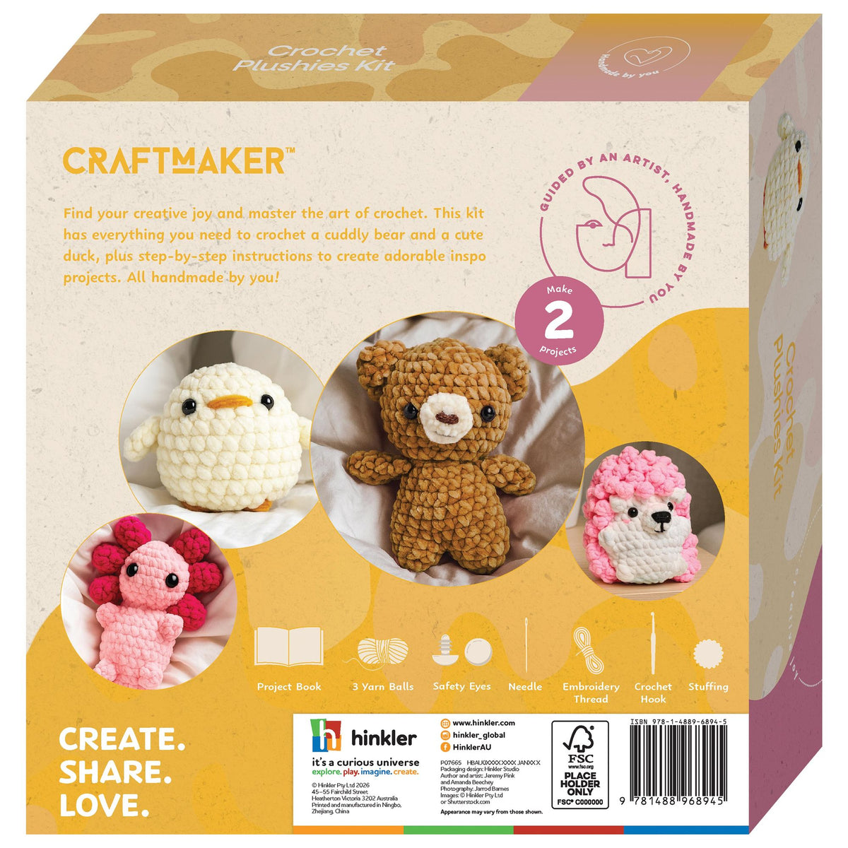 Craft Maker Crochet Plushies Kit