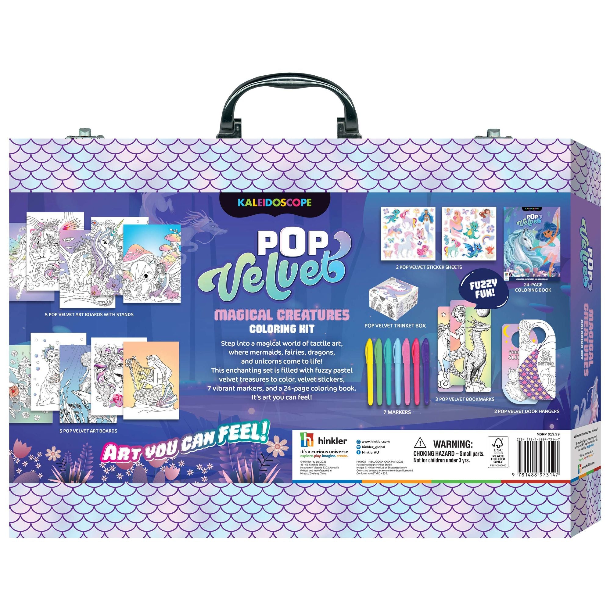 Kaleidoscope Pop Velvet Magical Creatures Carry Case