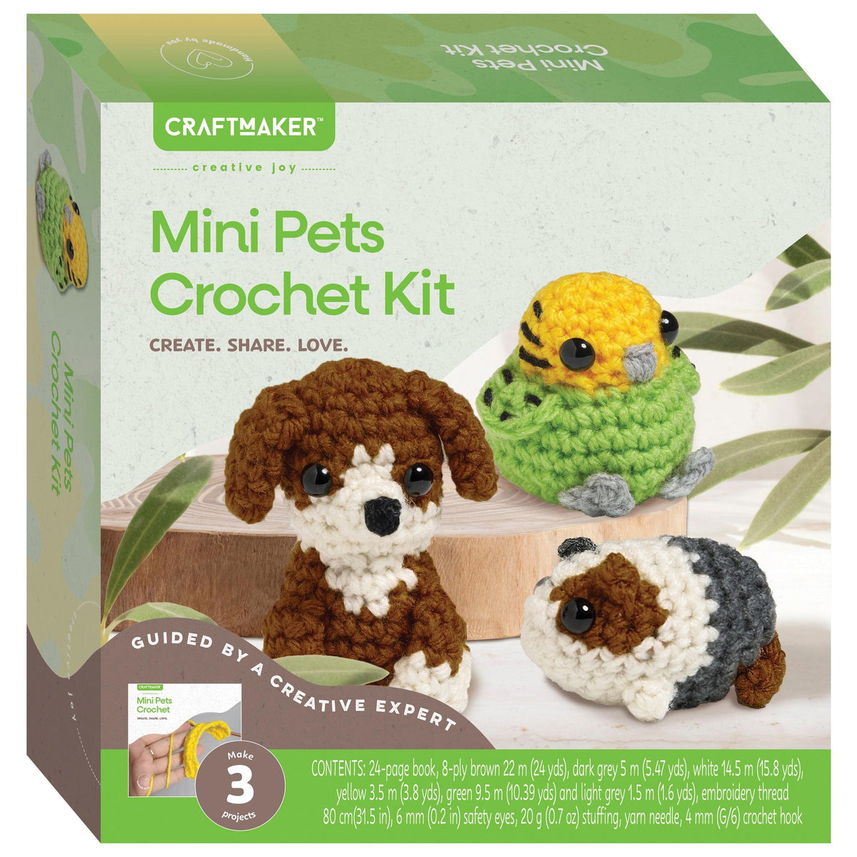 Craft Maker Mini Pets Crochet Kit