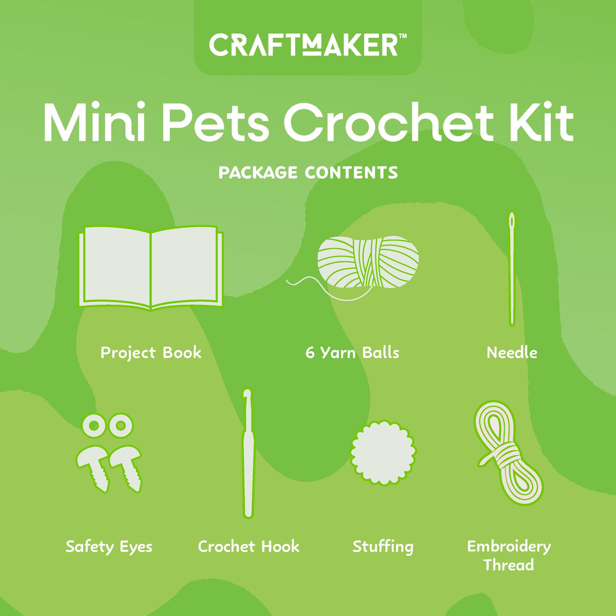 Craft Maker Mini Pets Crochet Kit