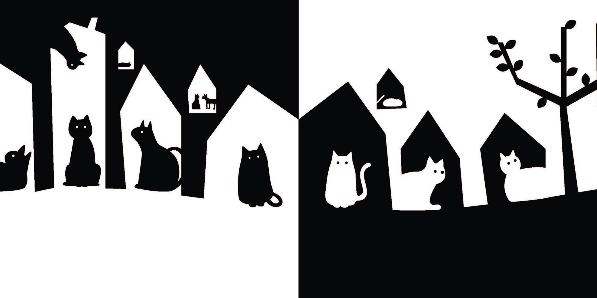 Black Cat & White Cat