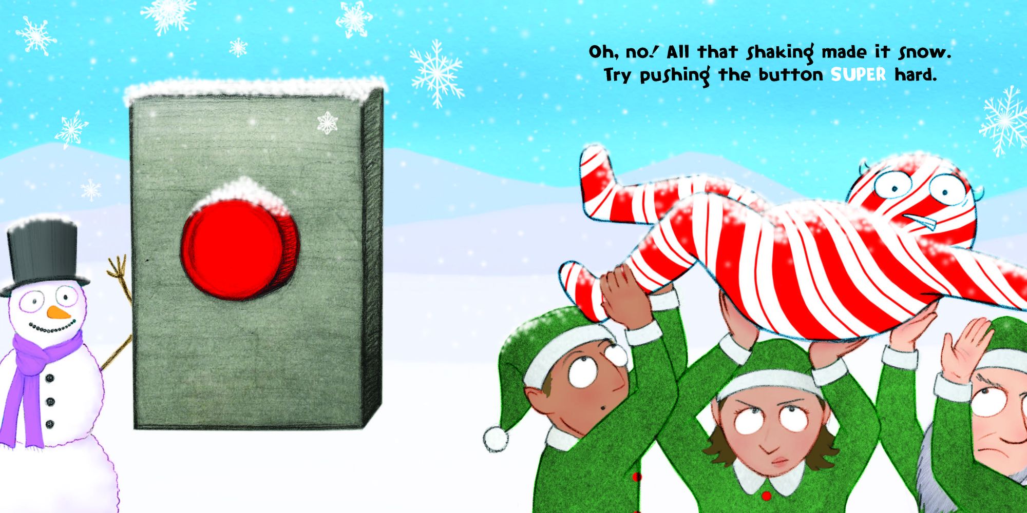 Don't Push the Button! A Christmas Adventure: An Interactive Holiday Book For Toddlers