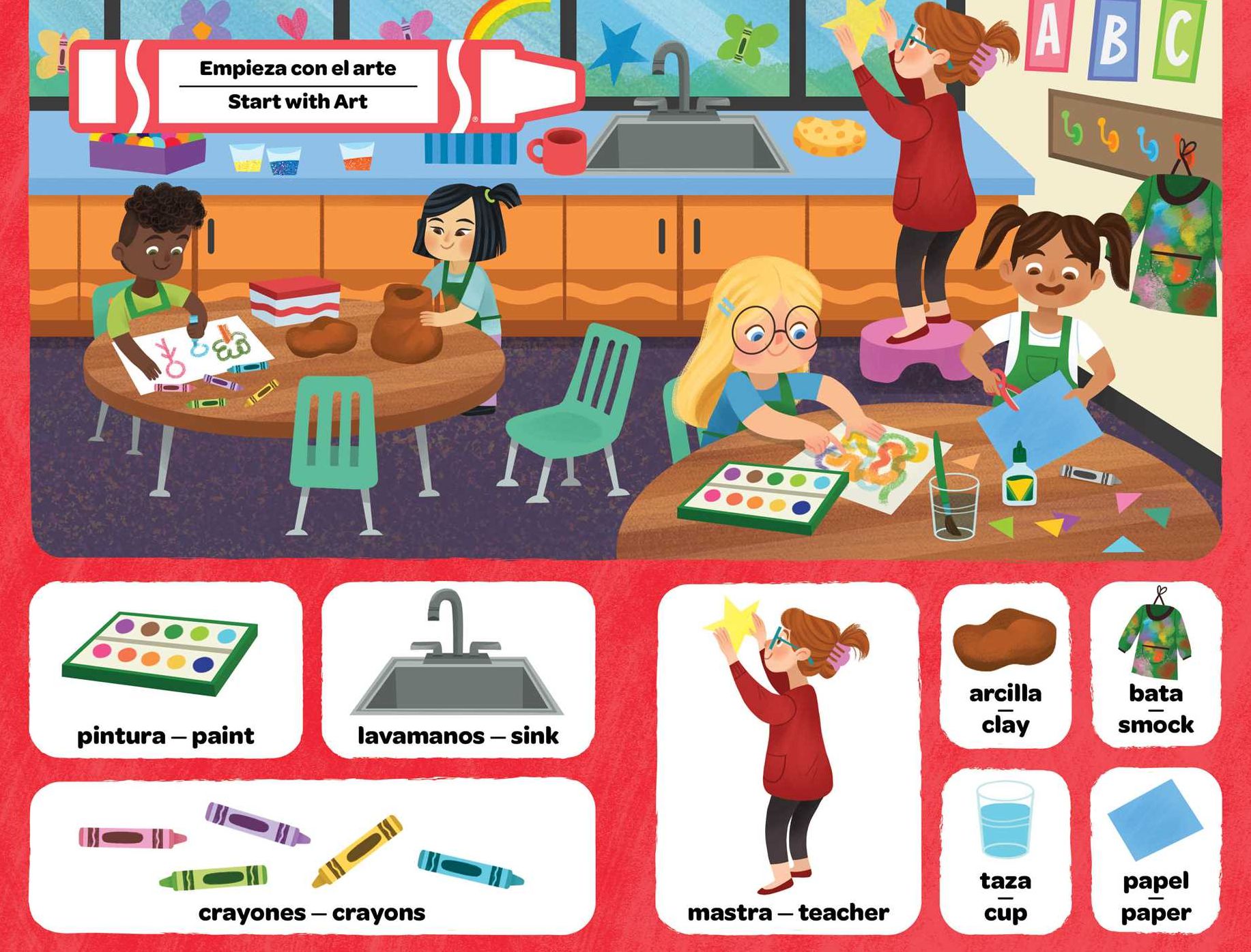 Crayola: 100 First Words of Creativity / 100 Primeras Palabras de Creatividad: a Spanish-English Bilingual Book