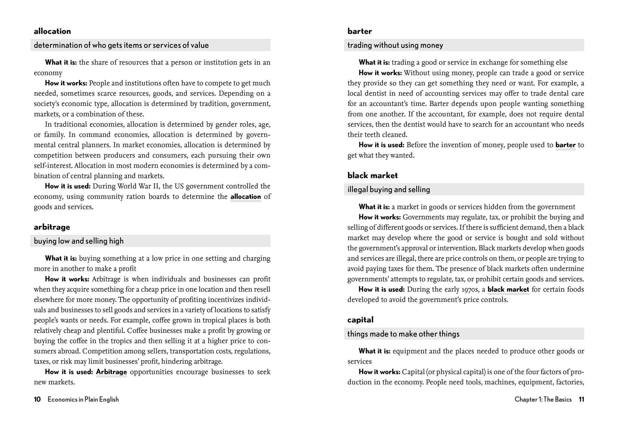 Economics in Plain English: Definitions. Examples. Uses.