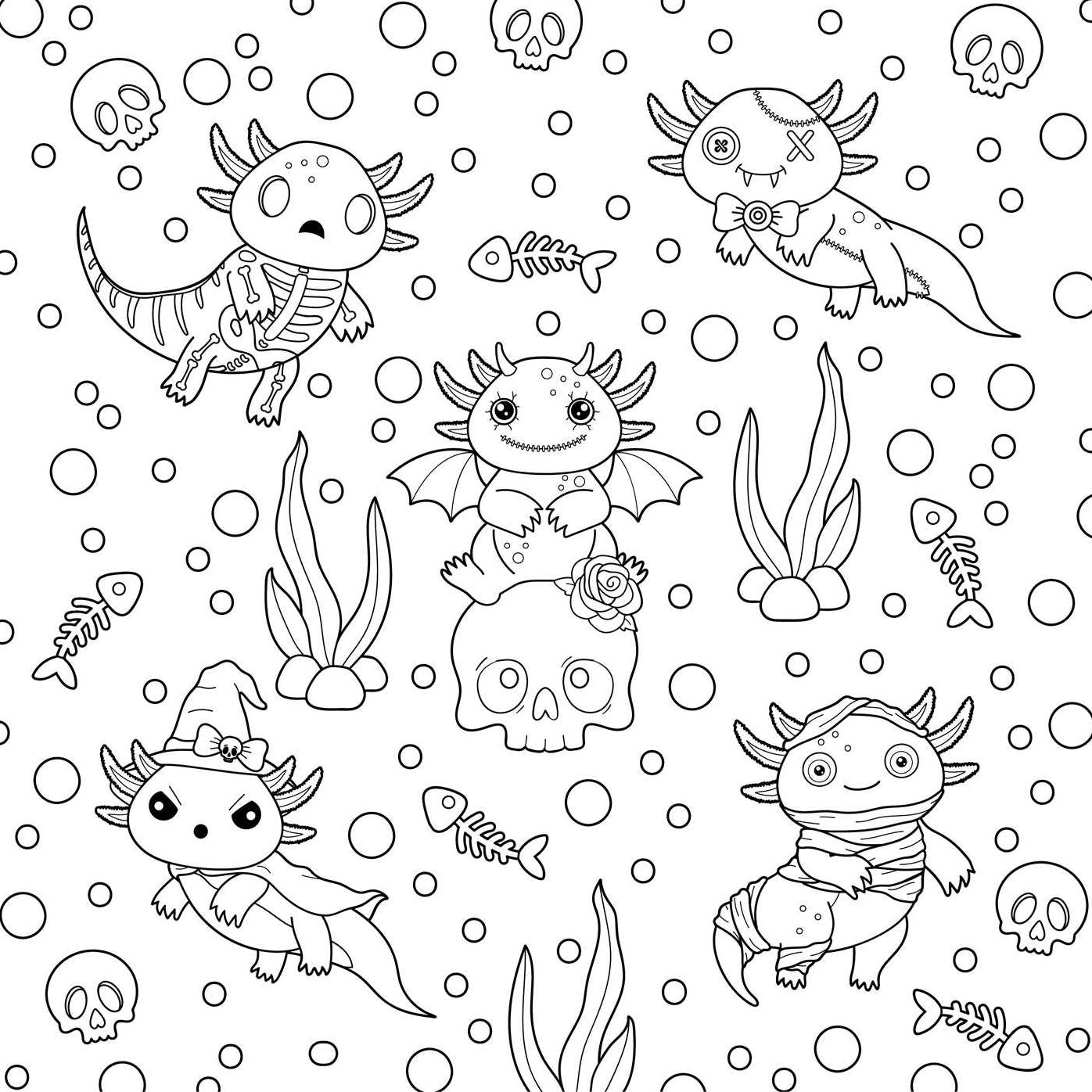 The Creepy Cute Creatures Coloring Book: 30 Pretty Scary Animal Coloring Pages for Wildly Adorable Fun!