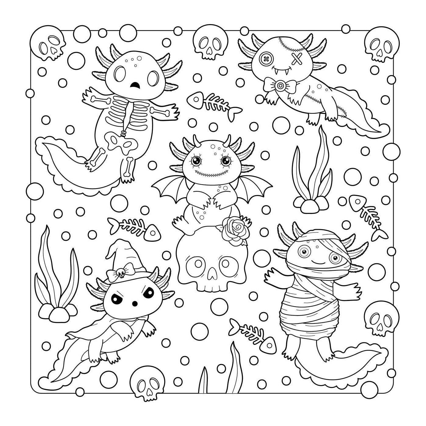 The Creepy Cute Creatures Coloring Book: 30 Pretty Scary Animal Coloring Pages for Wildly Adorable Fun!