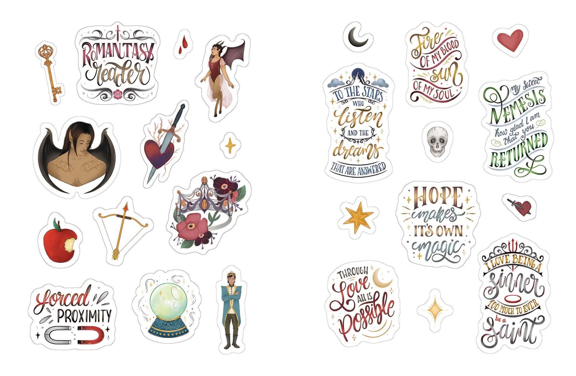 Fall in Love & Save the World: A Romantasy Sticker Book
