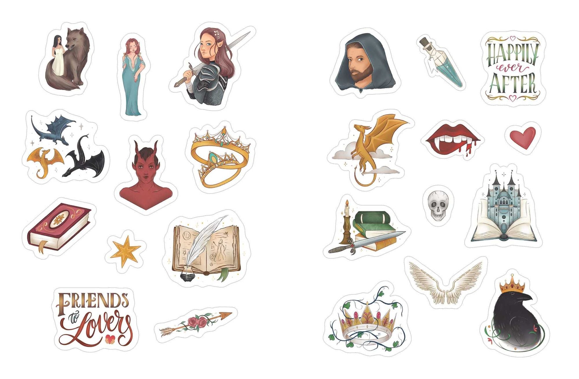 Fall in Love & Save the World: A Romantasy Sticker Book