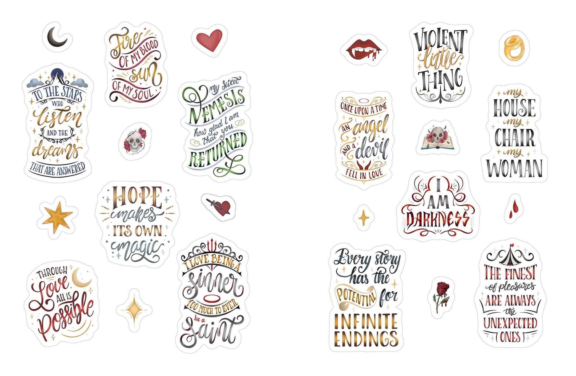 Fall in Love & Save the World: A Romantasy Sticker Book