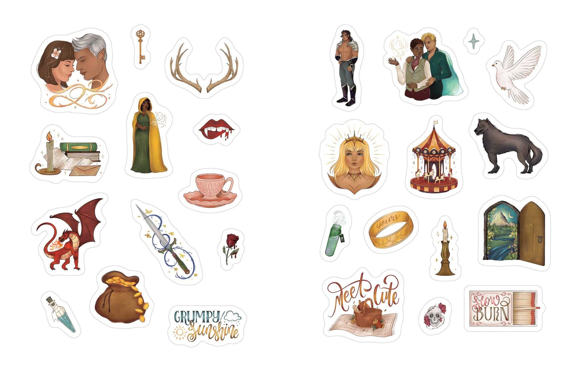 Fall in Love & Save the World: A Romantasy Sticker Book