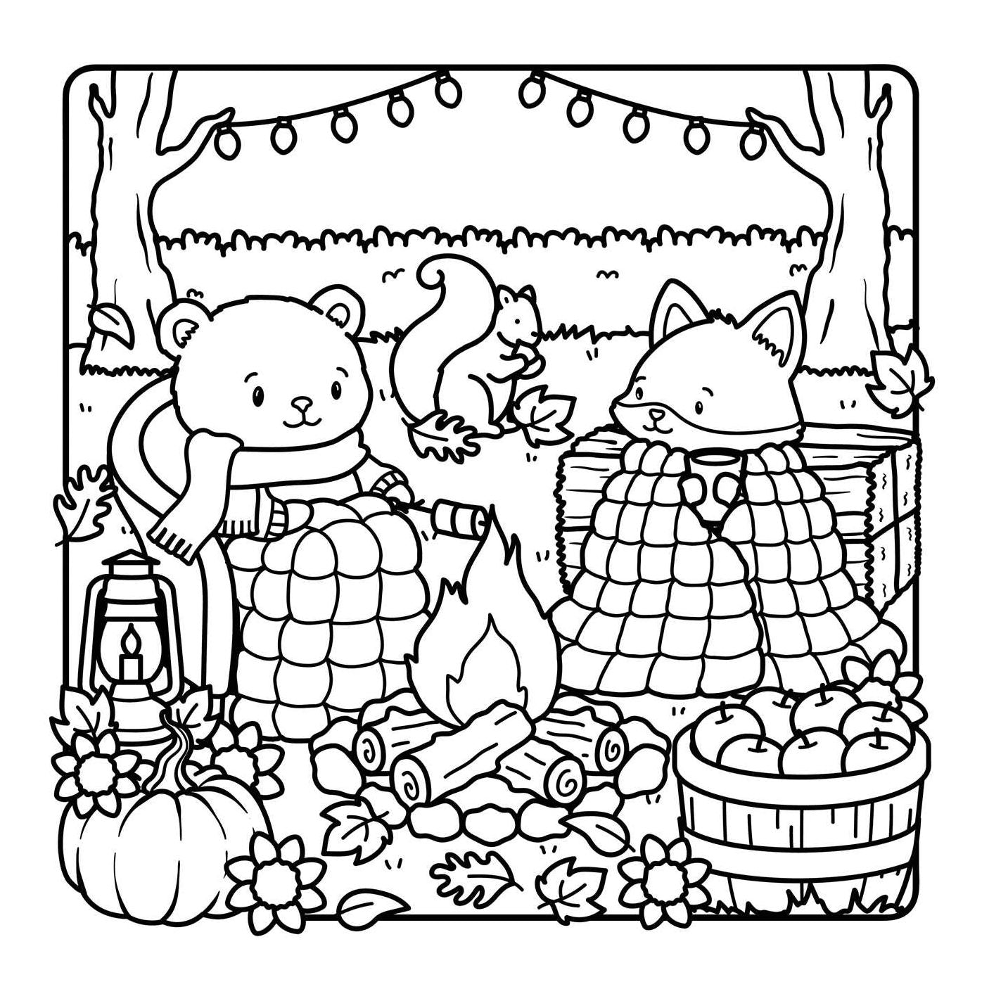 The Comfy Fall Coloring Book