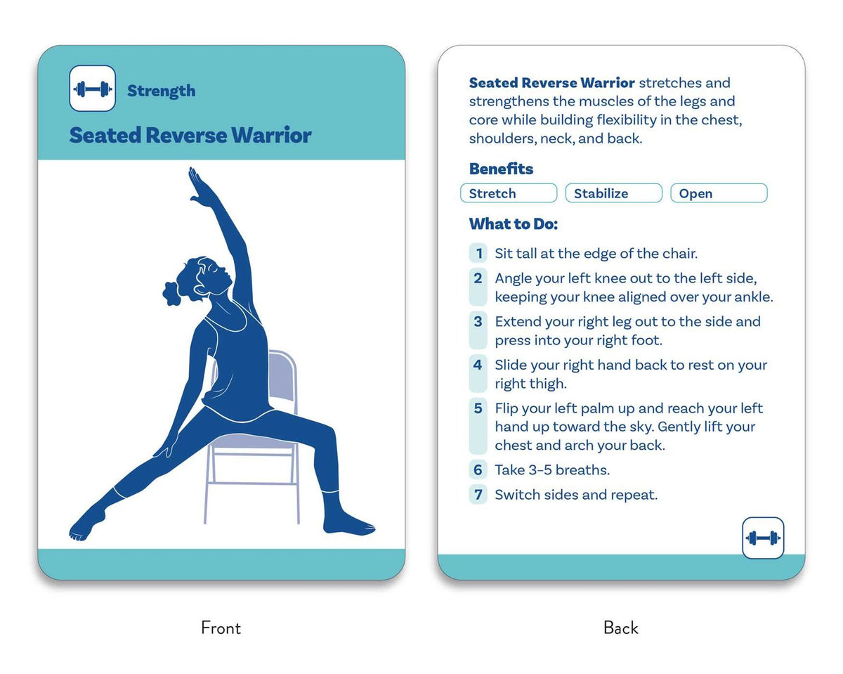 The Chair Yoga Deck: 50 Simple Poses to Increase Flexibility, Add Strength, Relieve Pain, and Improve Health