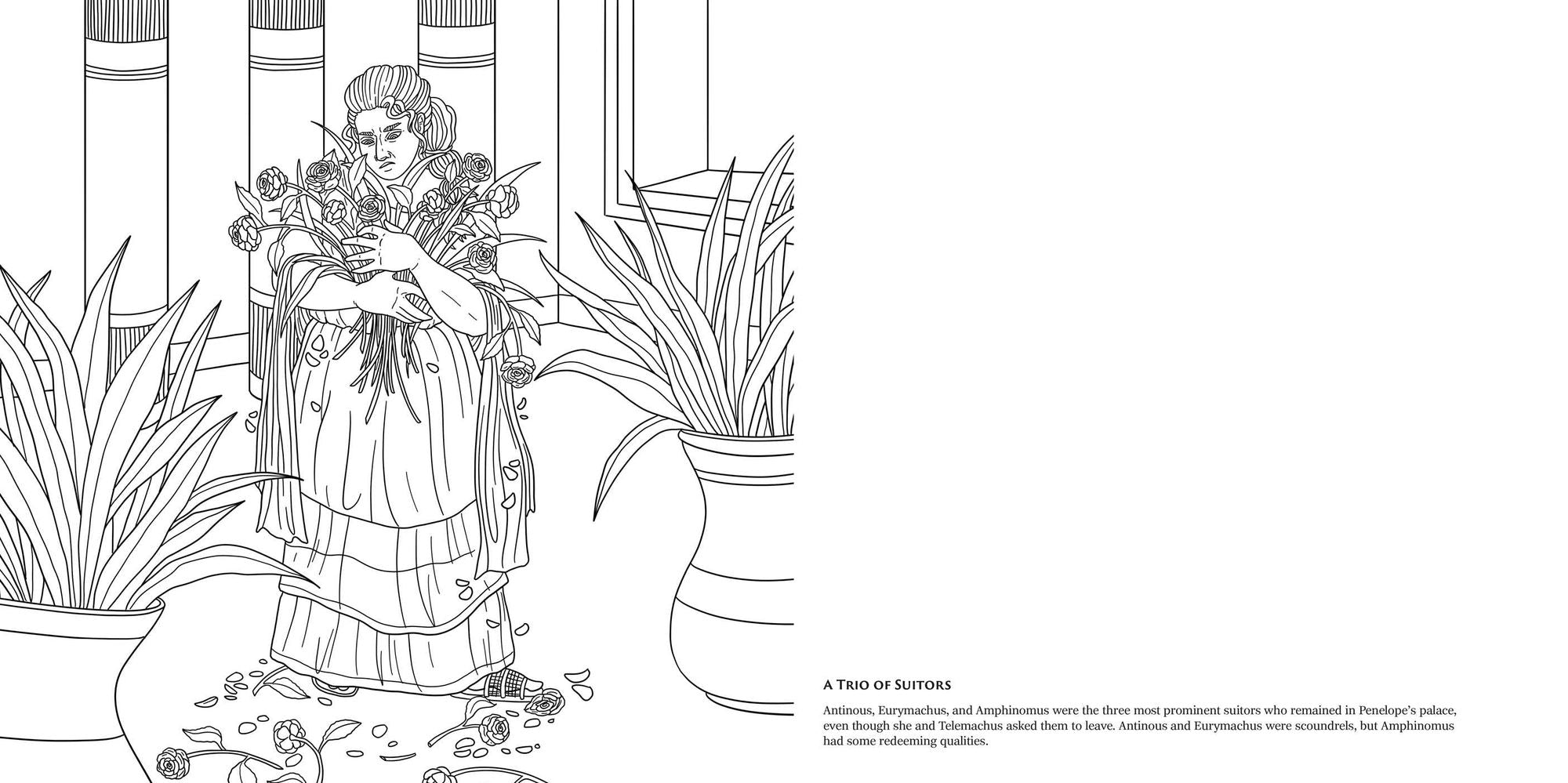 The Odyssey Coloring Book: 45 Epic Images to Bring the Adventure of Odysseus to Life!