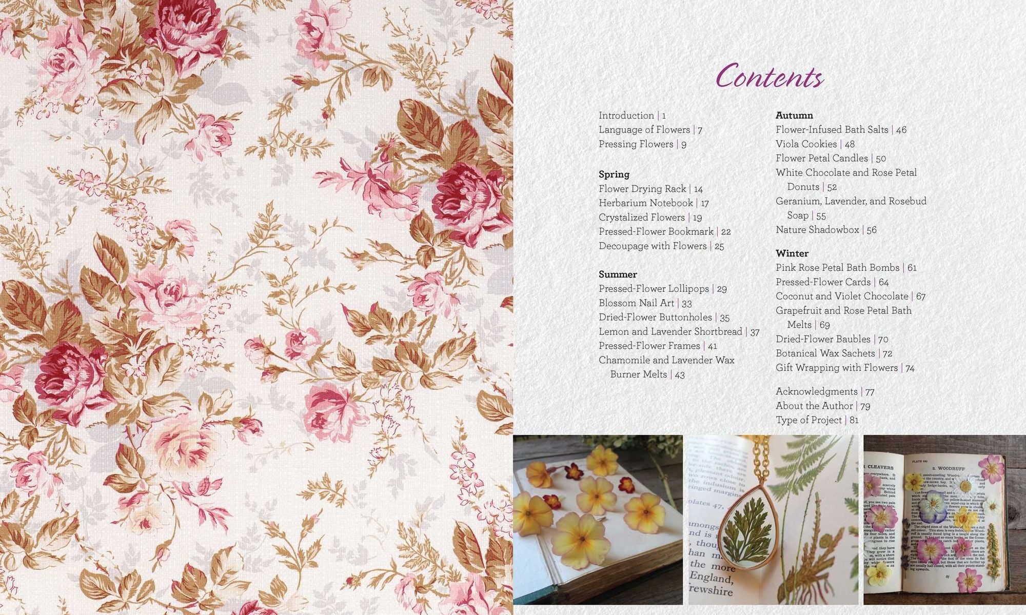Crafting with Flowers: Pressed Flower Decorations, Herbariums, and Gifts for Every Season