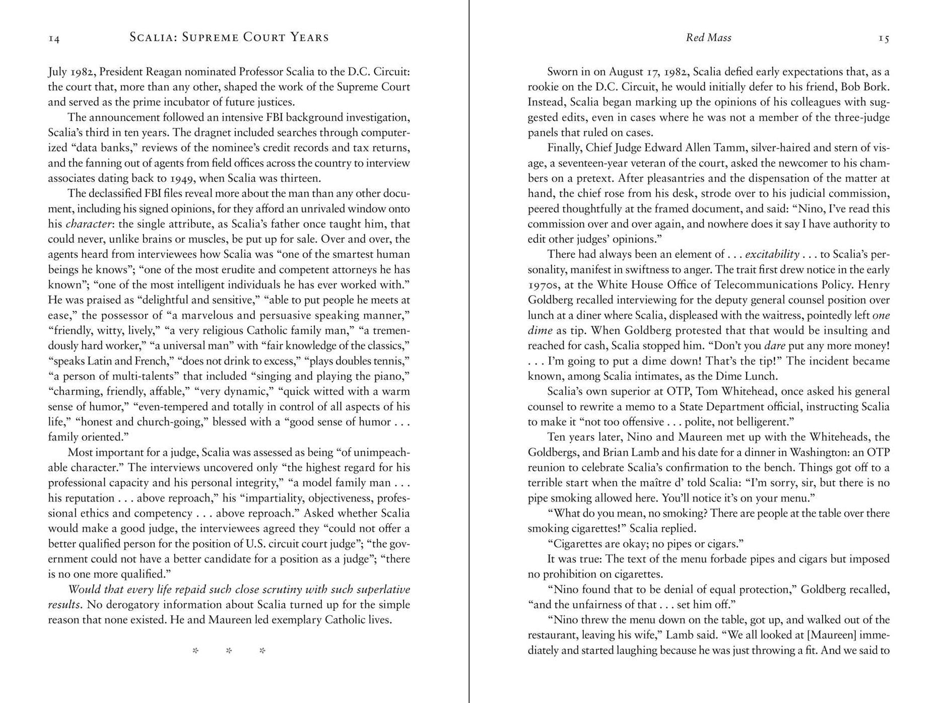 Scalia: Supreme Court Years, 1986 to 2001