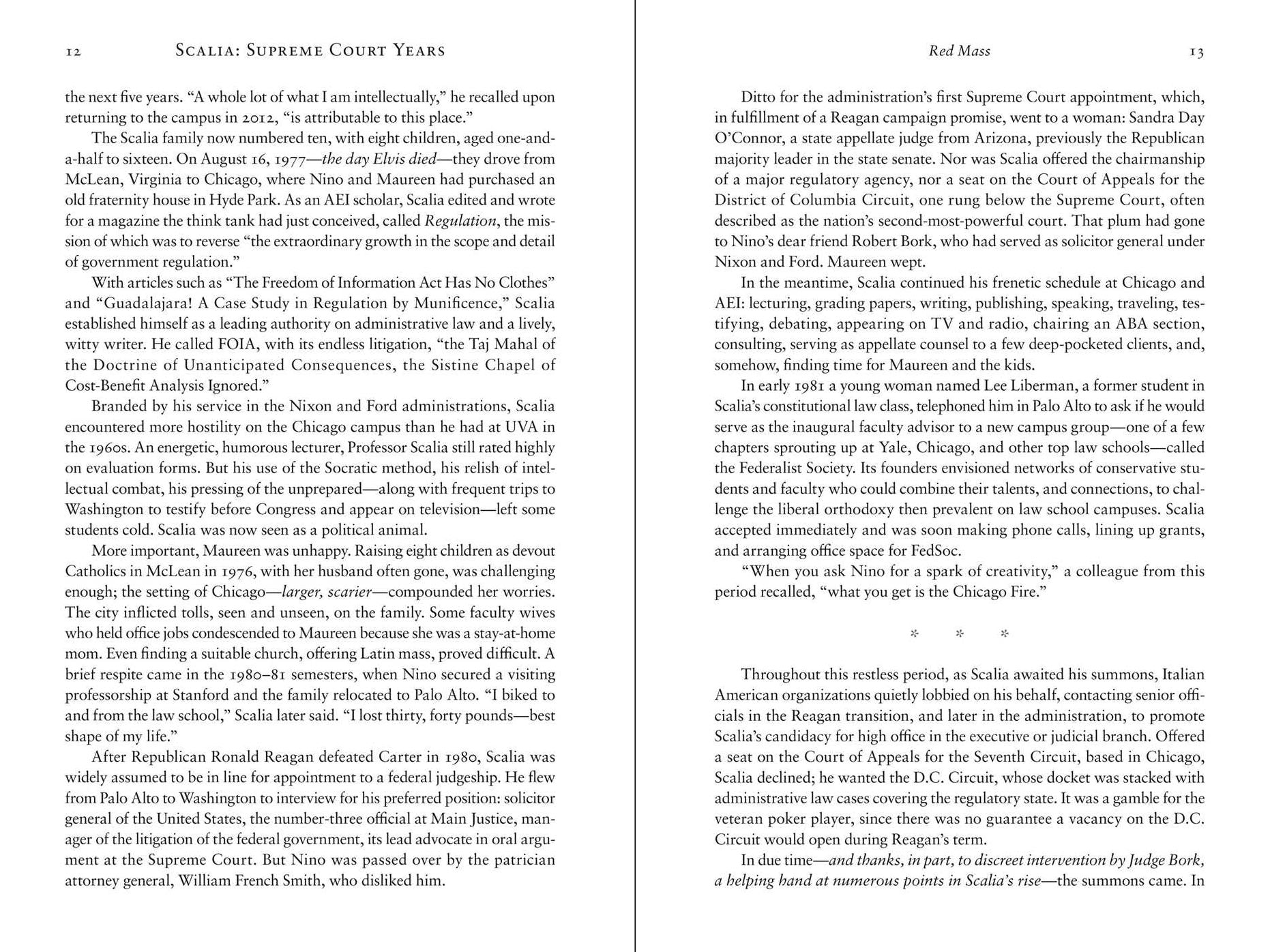 Scalia: Supreme Court Years, 1986 to 2001