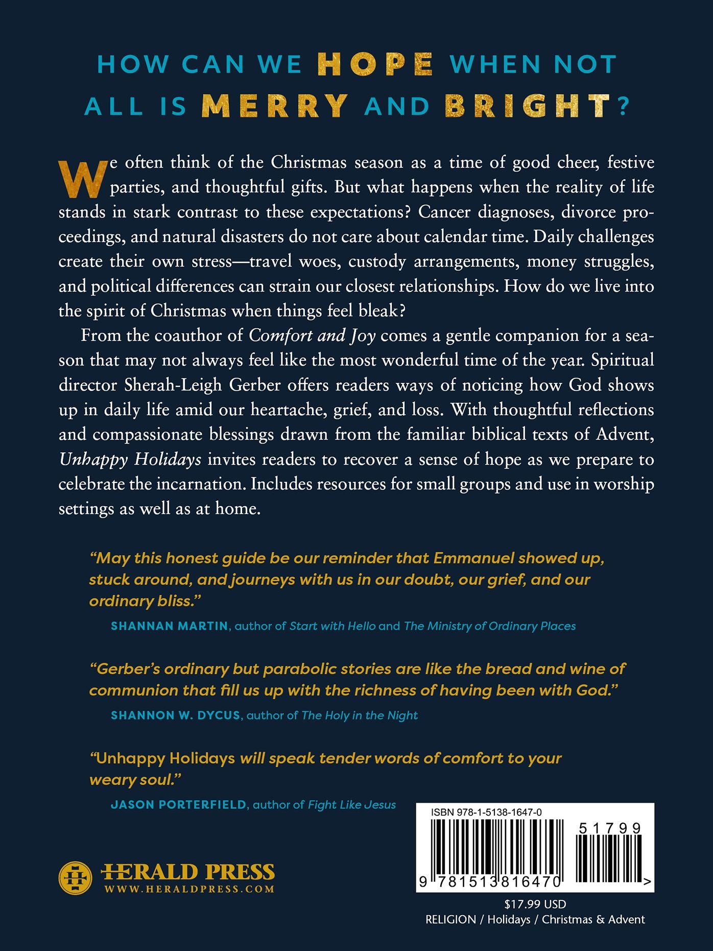 Unhappy Holidays: Blessings for a Blue Christmas