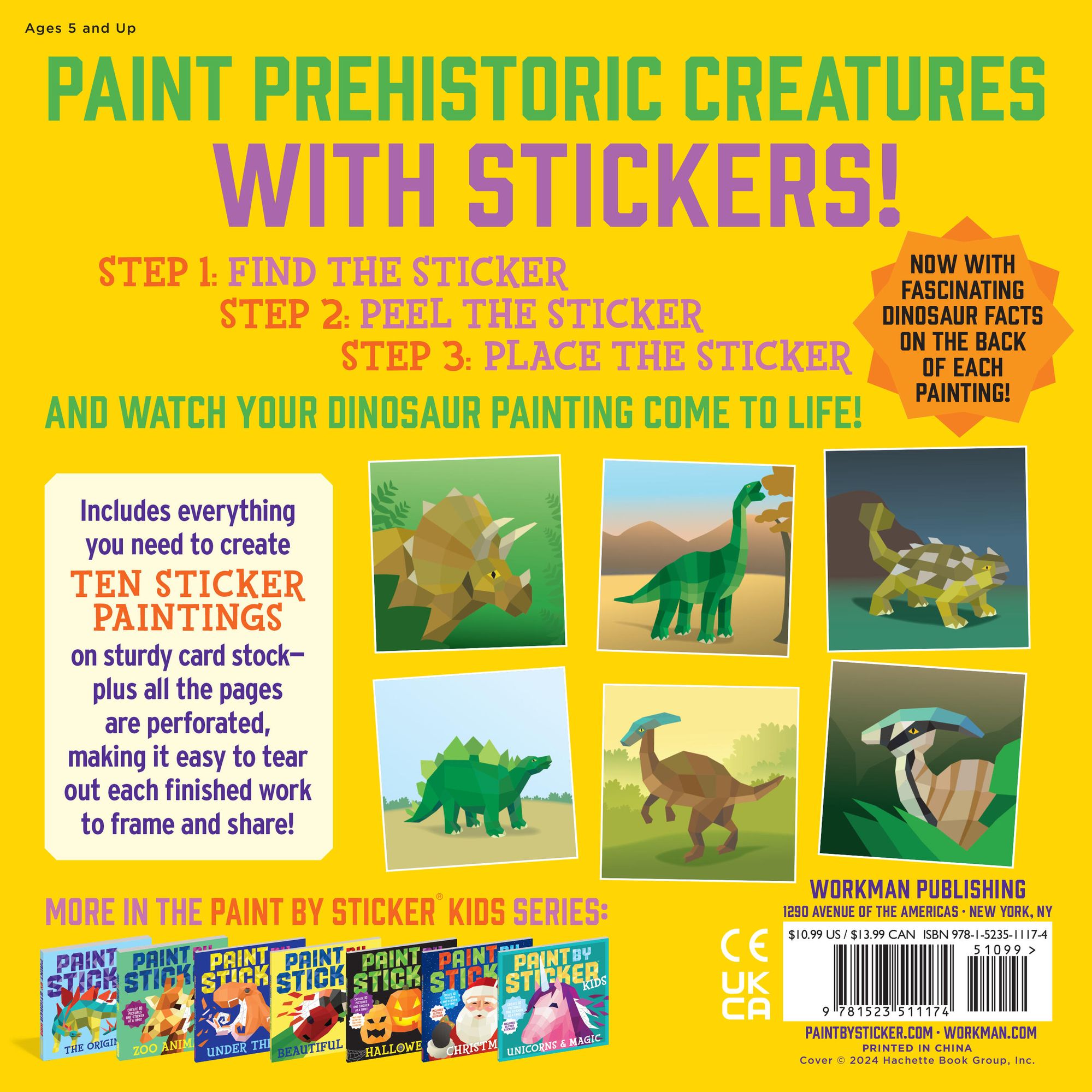 Paint by Sticker Kids: Dinosaurs