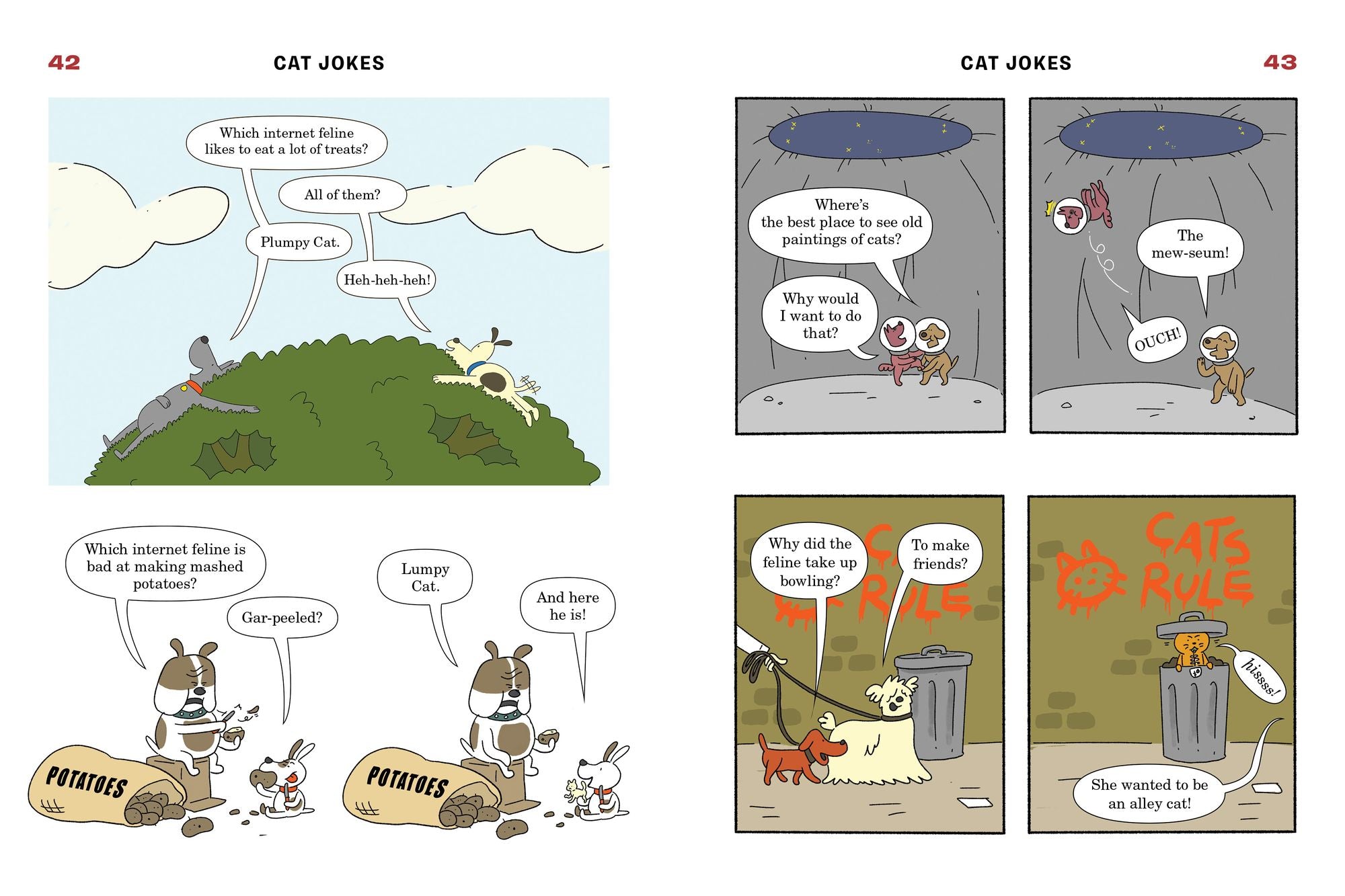 Cat Jokes vs. Dog Jokes/Dog Jokes vs. Cat Jokes: A Read-from-Both-Sides Comic Book