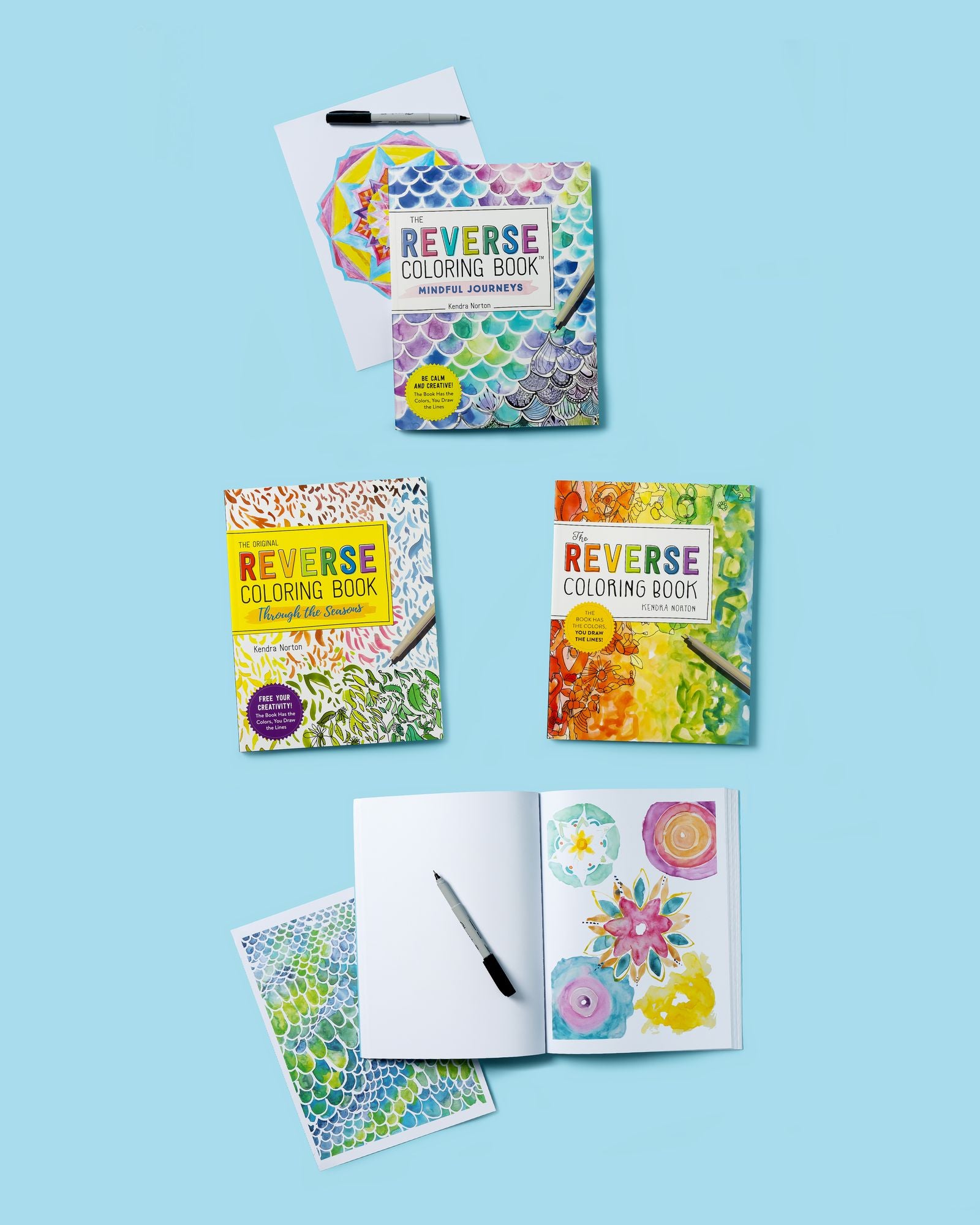 The Reverse Coloring Book: The Book Has the Colors, You Draw the Lines!