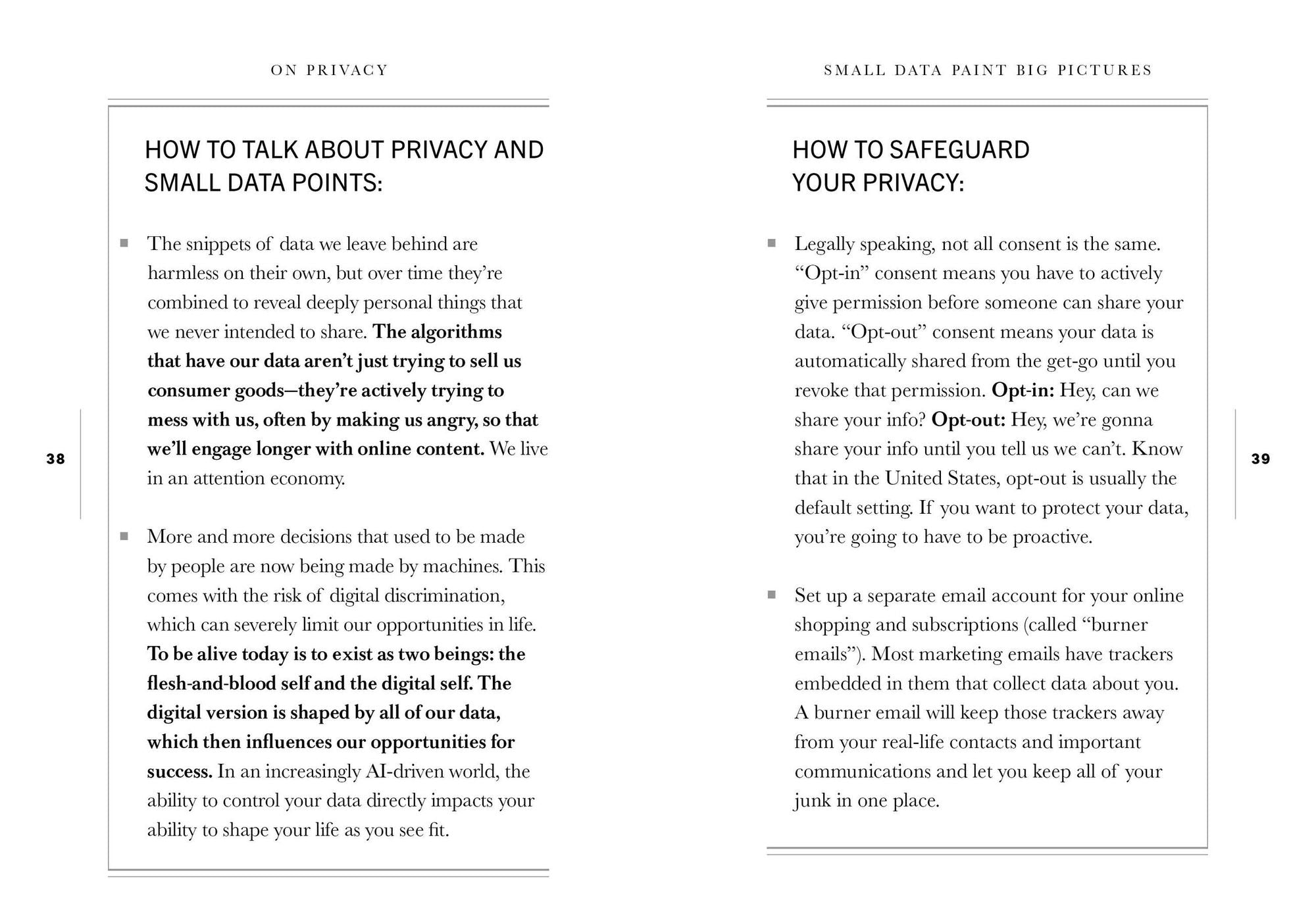 On Privacy: Twenty Lessons to Live By