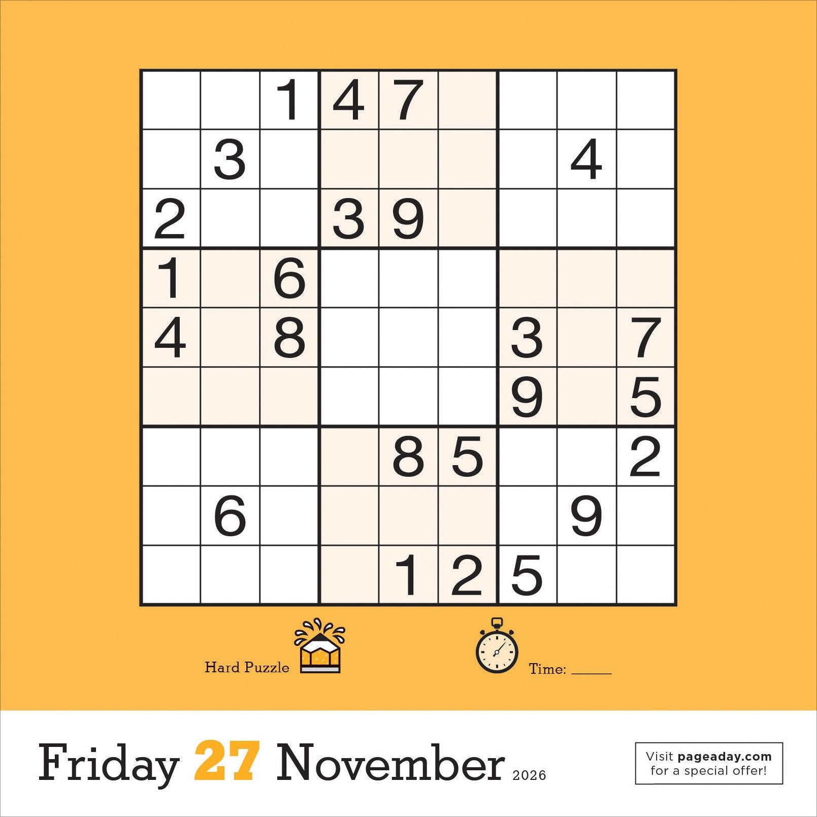 Original Sudoku Page-A-Day Calendar 2026: 365 Puzzles from the Editors at Nikoli