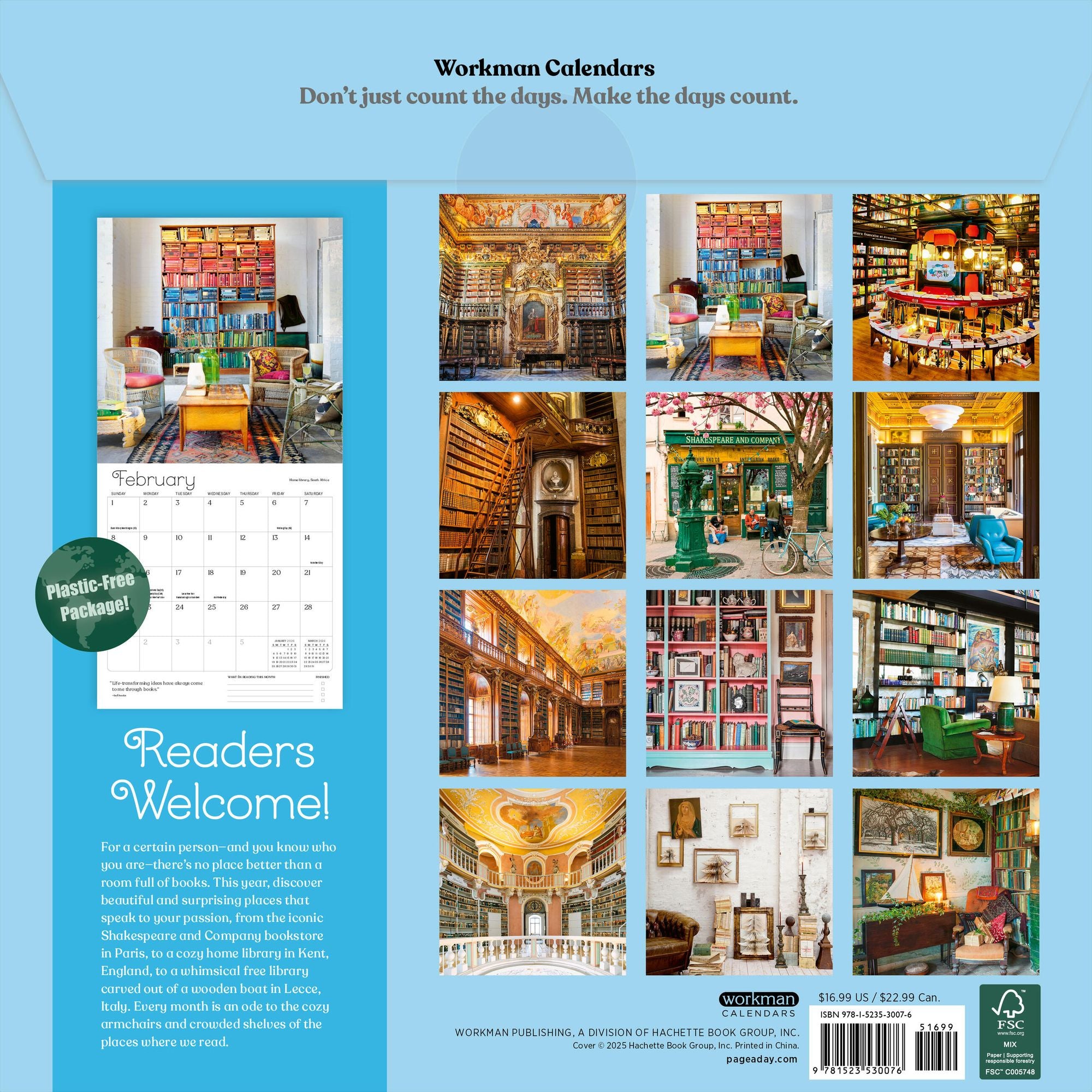 2026 Calendar for Book Lovers Wall Calendar