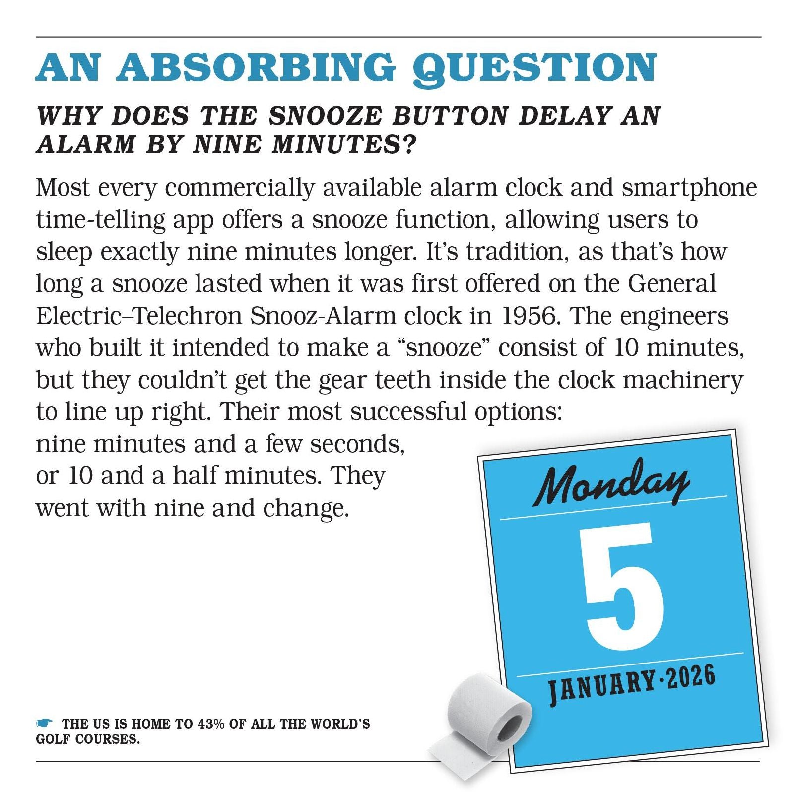 Uncle John's Bathroom Reader Page-A-Day(r) Calendar 2026: A Year of Humor, History, Facts, and Fun