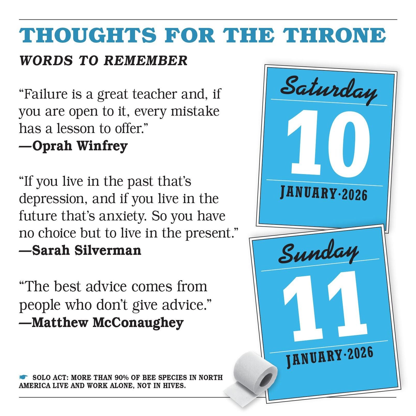 Uncle John's Bathroom Reader Page-A-Day(r) Calendar 2026: A Year of Humor, History, Facts, and Fun