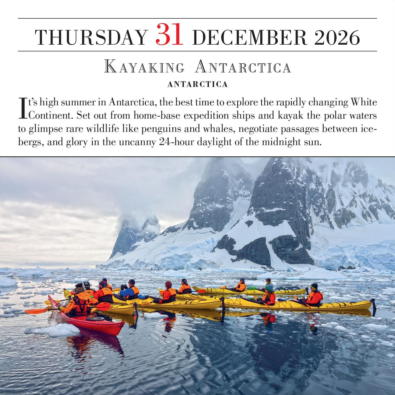 2026 1,000 Places to See Before You Die Page-A-Day Calendar