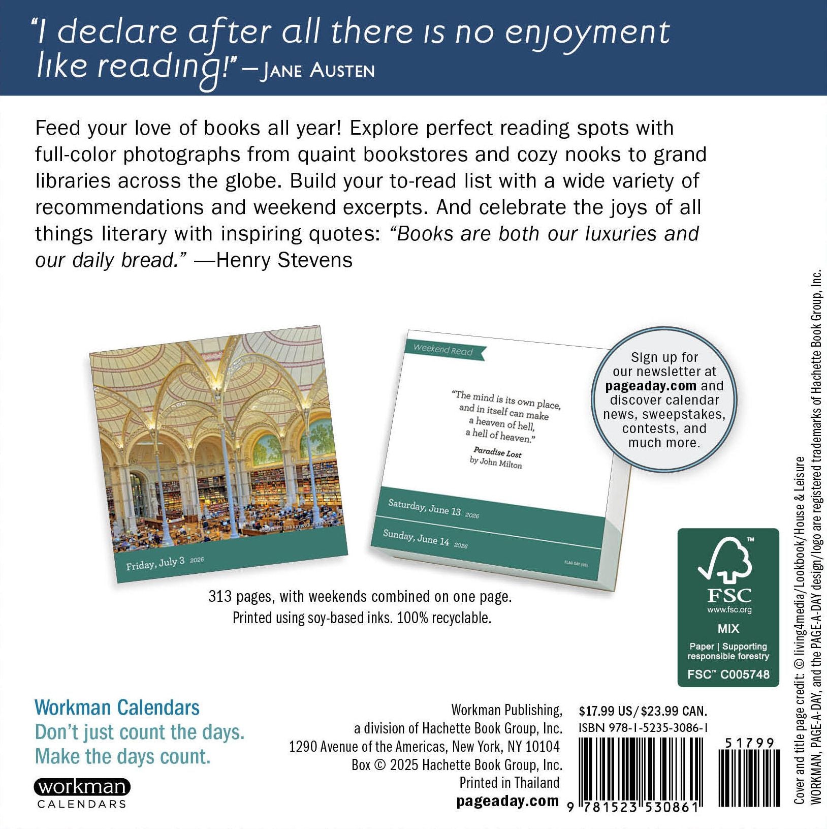 2026 Book Lover's Year Page-A-Day Calendar