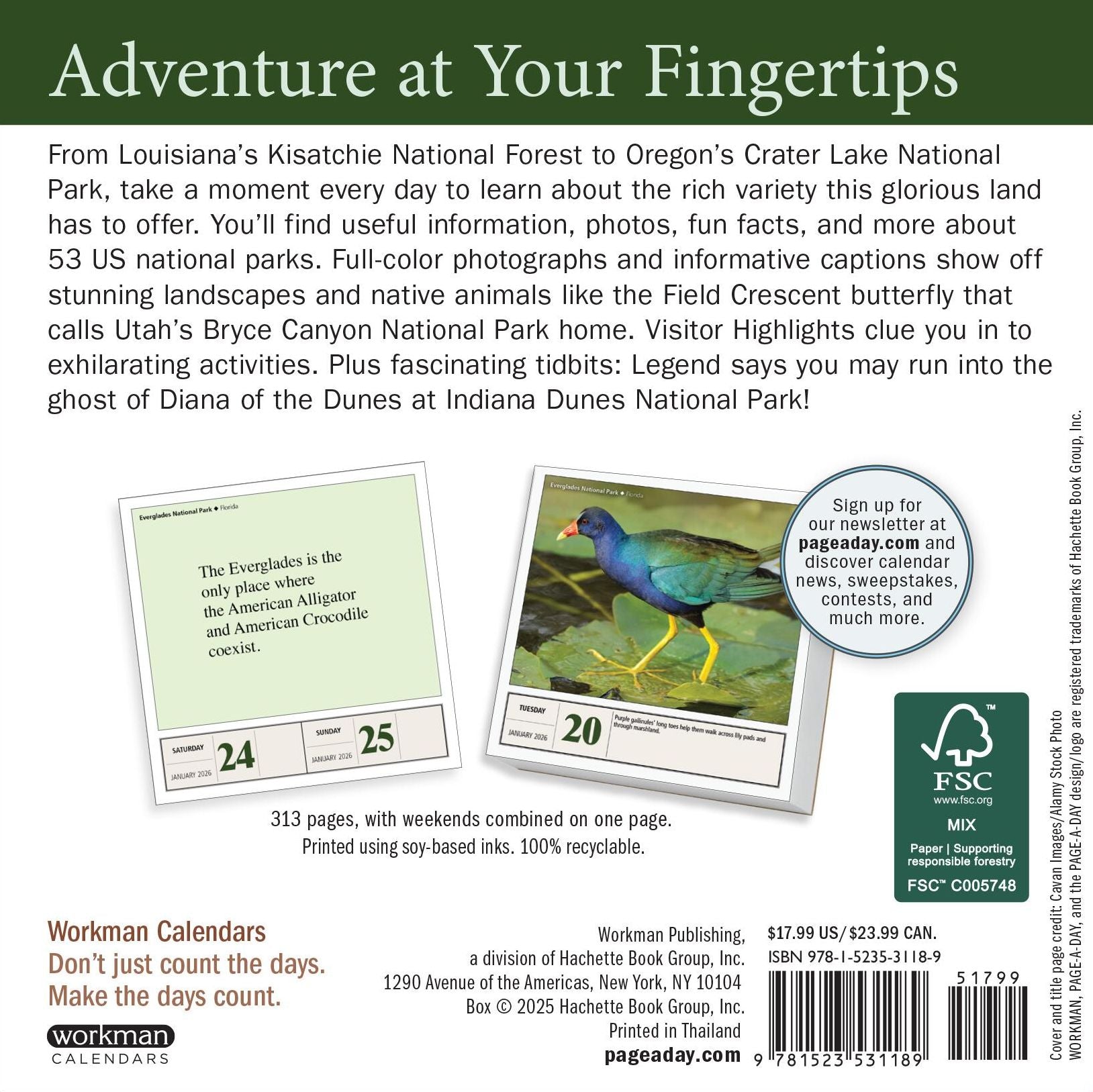 2026 National Parks Page-A-Day Calendar