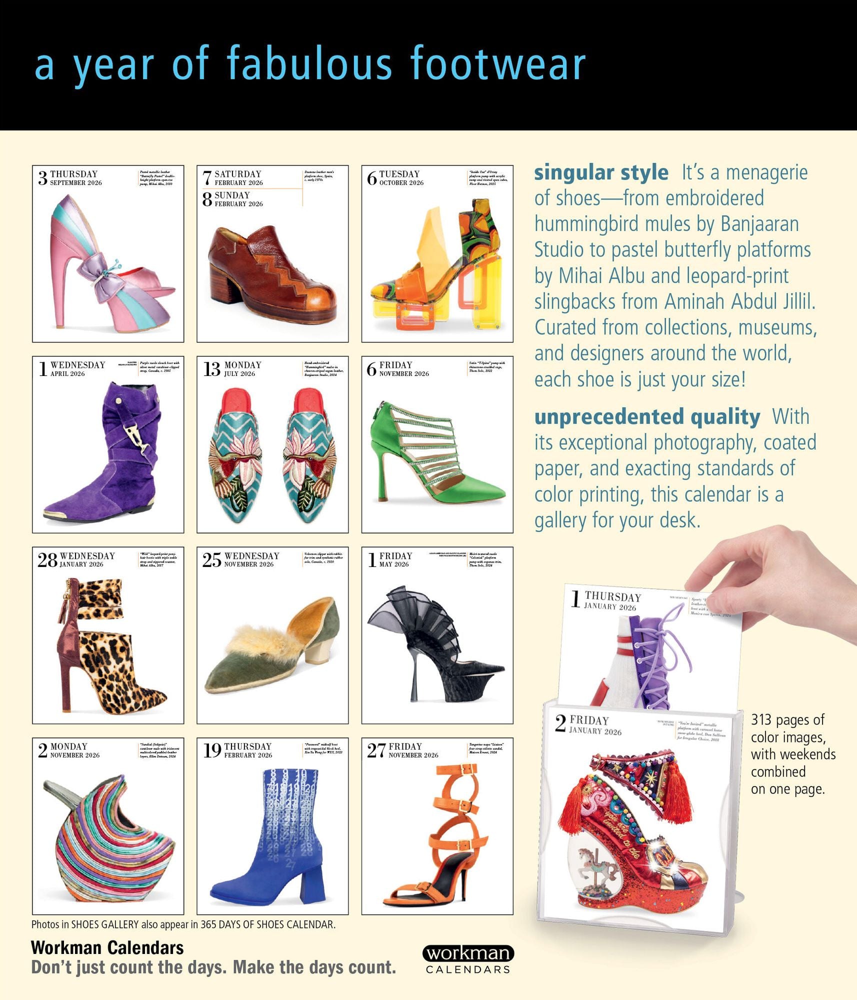 Shoes Page-A-Day Gallery Calendar 2026: Every Day a New Pair to Indulge the Shoe Lover's Obsession