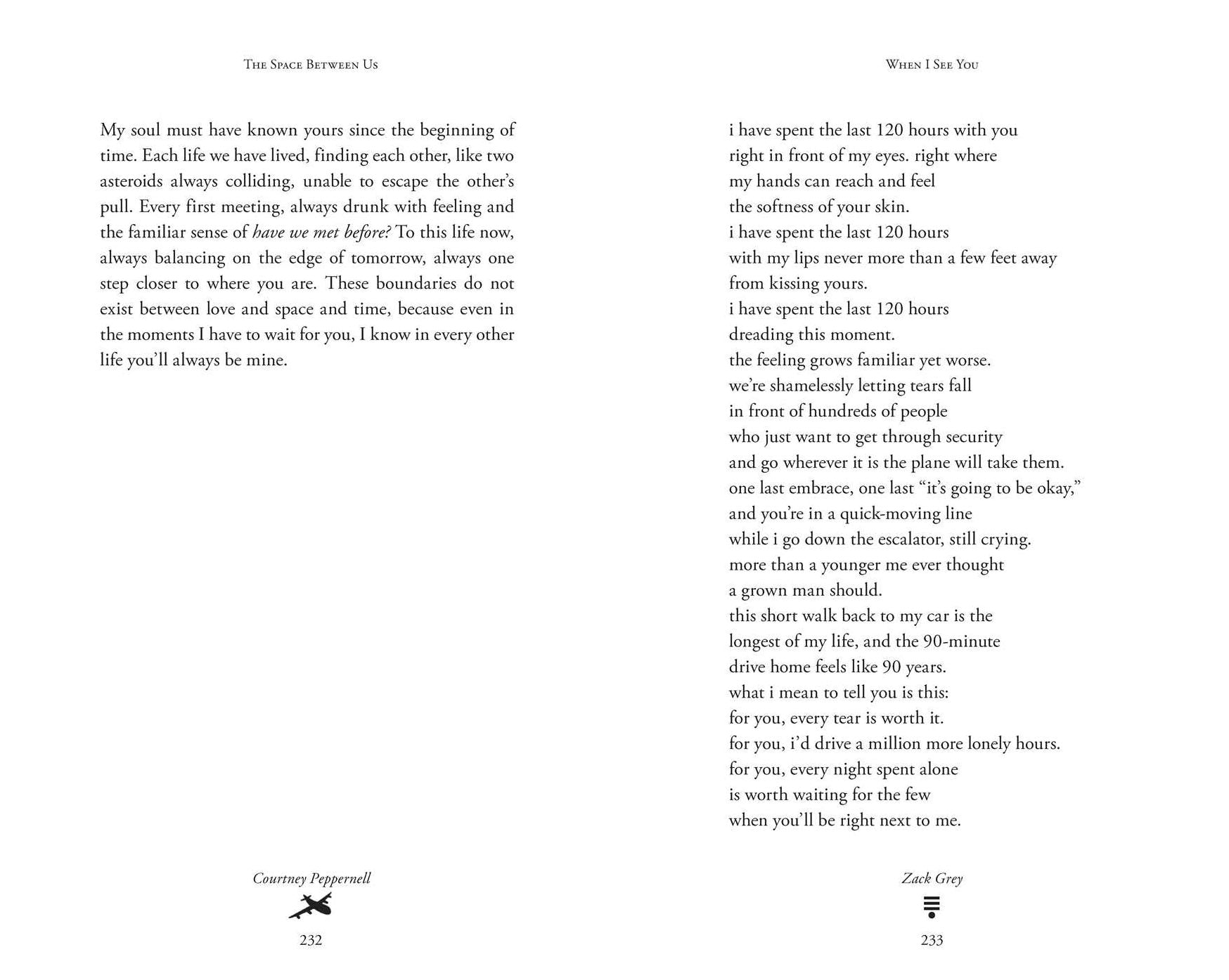 The Space Between Us: Poetry and Prose