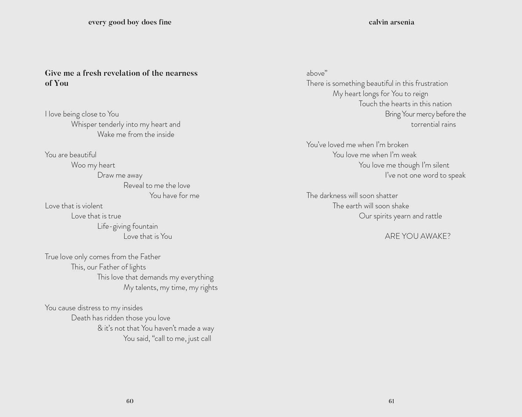 Every Good Boy Does Fine: Poetry and Prose