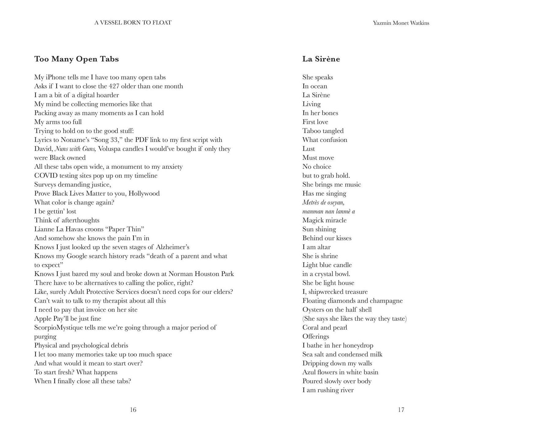 A Vessel Born to Float: Poems