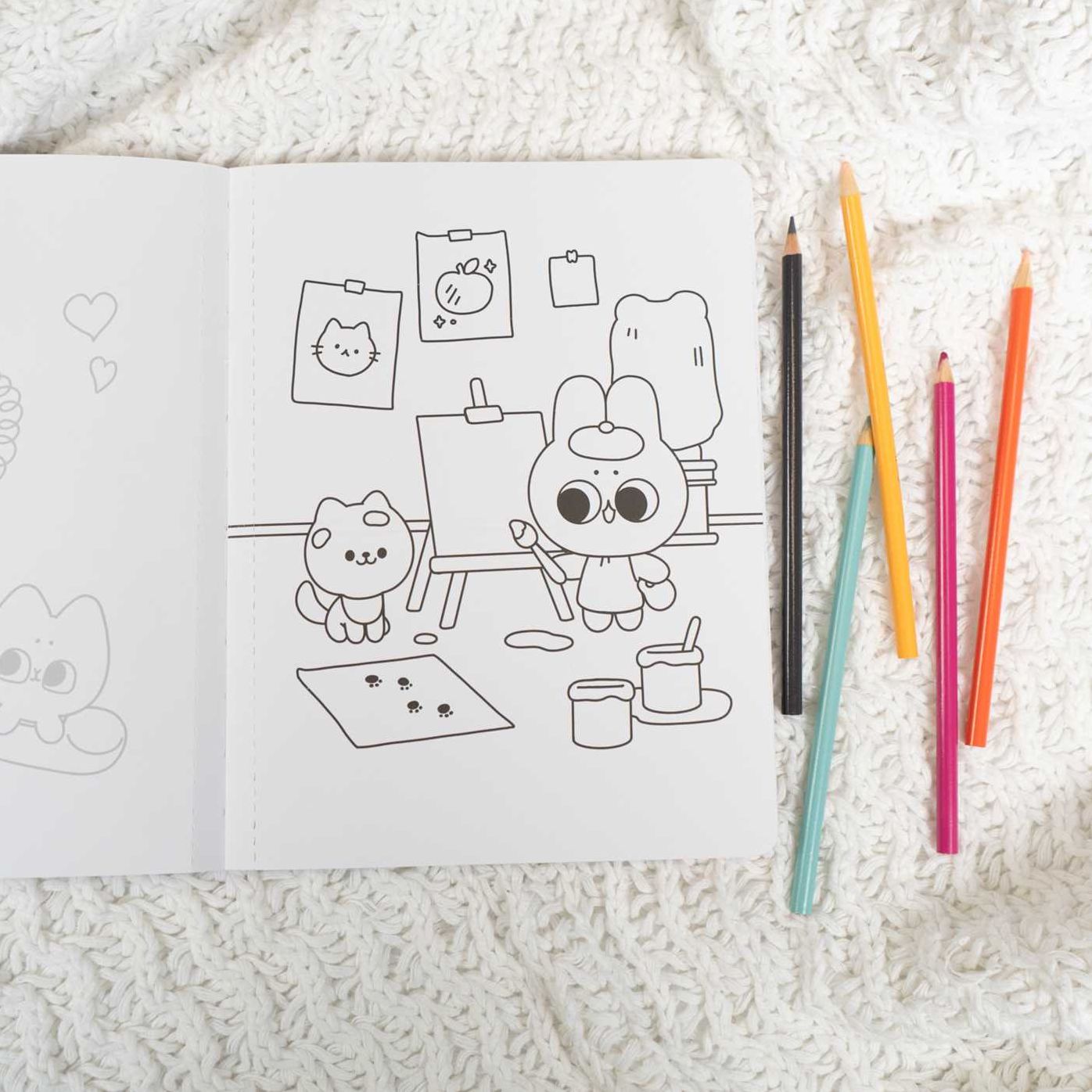 The Official Pocket Peaches Coloring Book: Cozy Coloring and Cute Stickers
