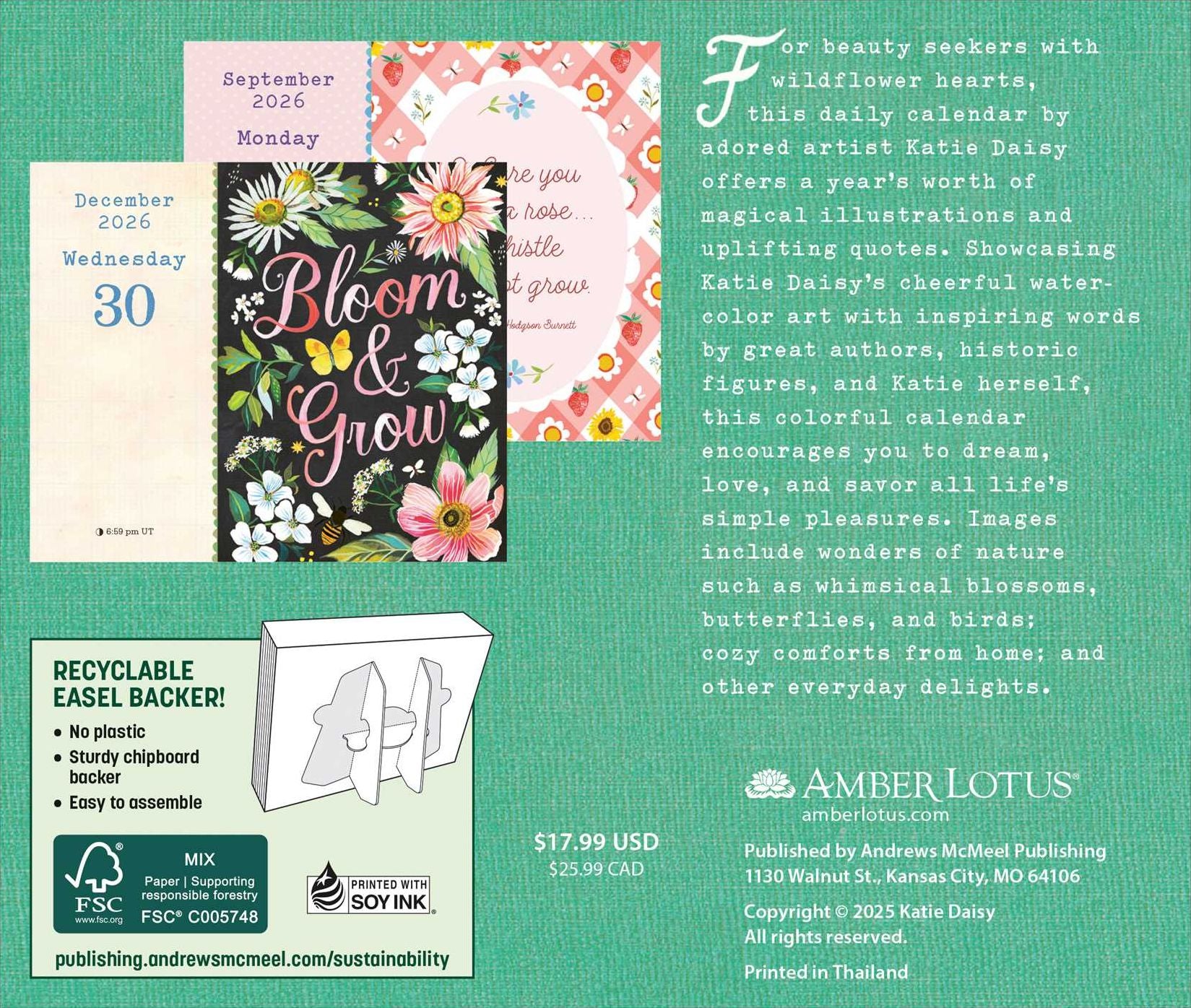 2026 Katie Daisy Day-to-Day Calendar