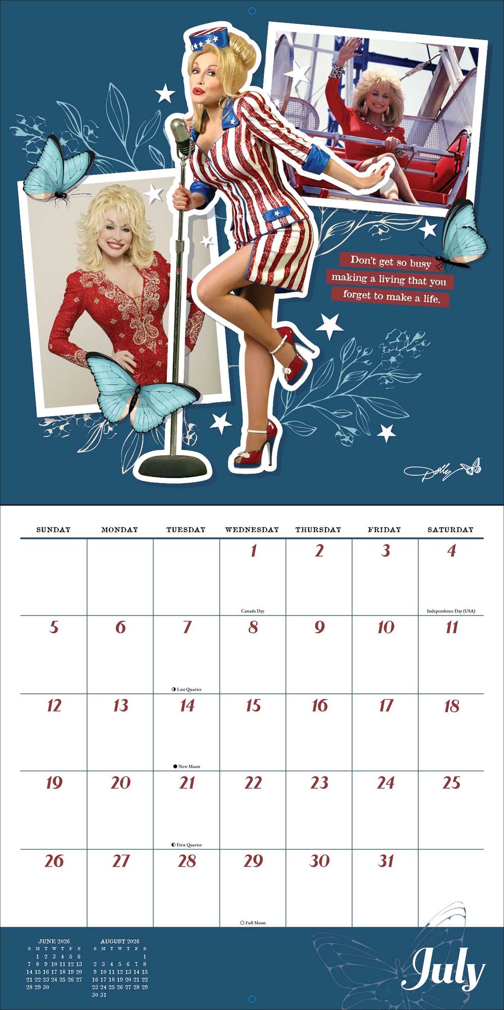 2026 Dolly Parton Wall Calendar