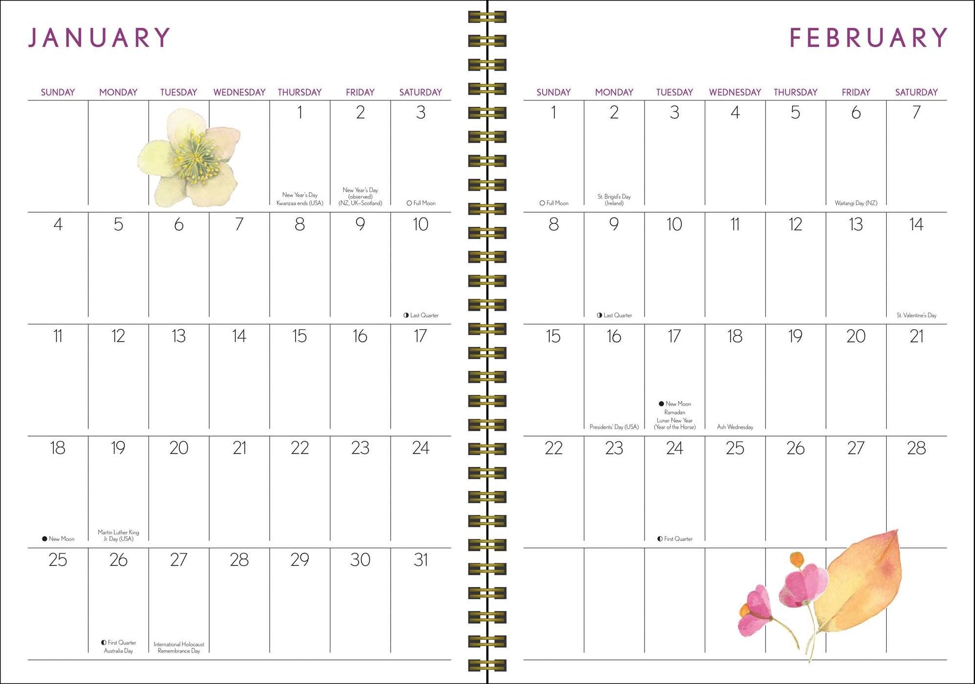 Marjolein Bastin Nature's Inspiration 12-Month 2026 Engagement Calendar