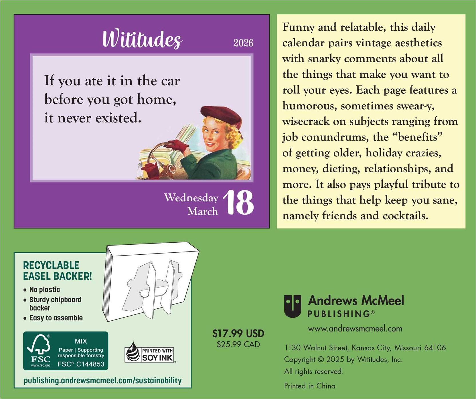 Wititudes 2026 Day-to-Day Calendar: Some Things Are Best Said with an Eye Roll