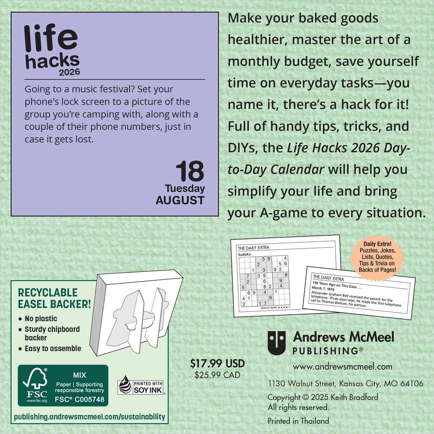 2026 Life Hacks Day-to-Day Calendar