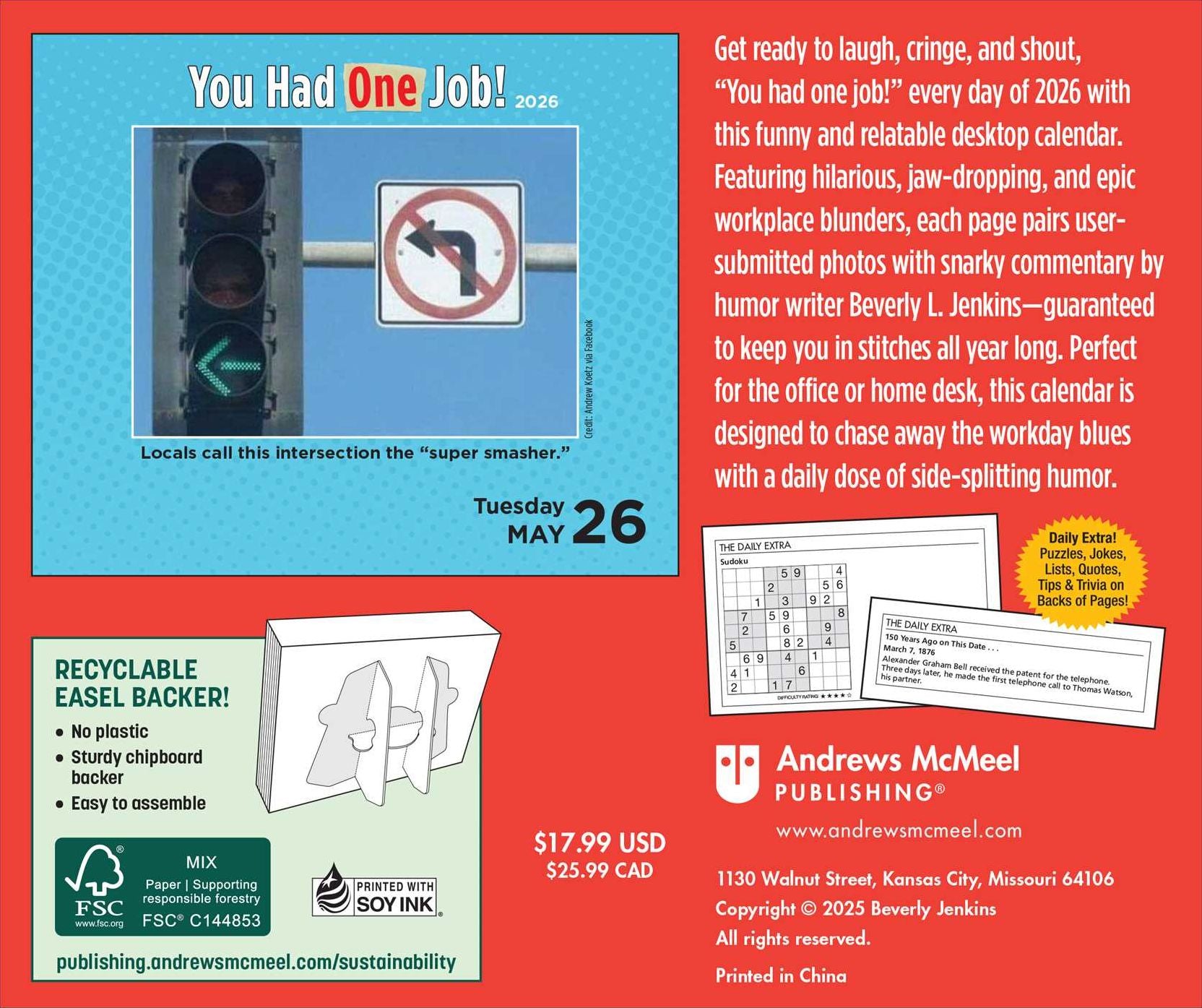 2026 You Had One Job Day-to-Day Calendar
