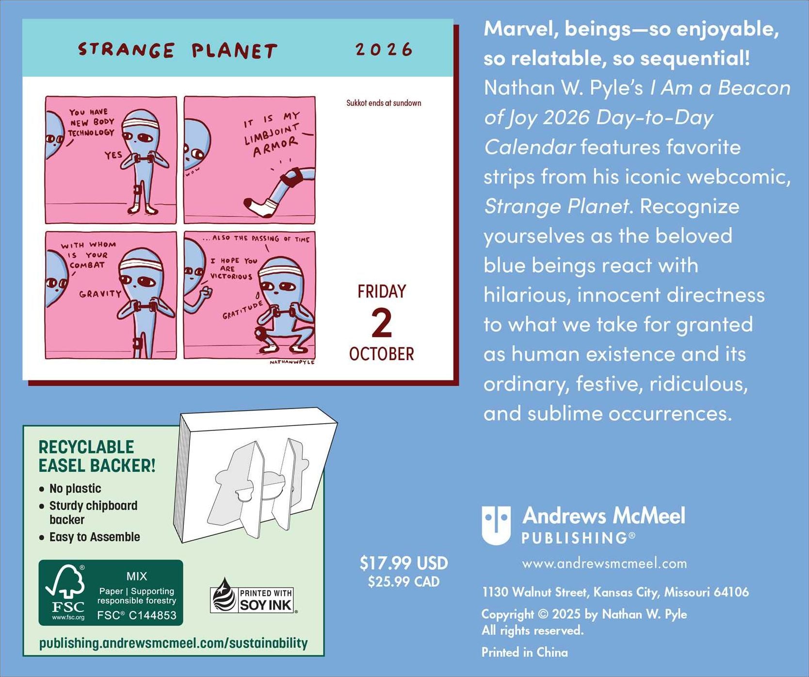 2026 Strange Planet Day-to-Day Calendar