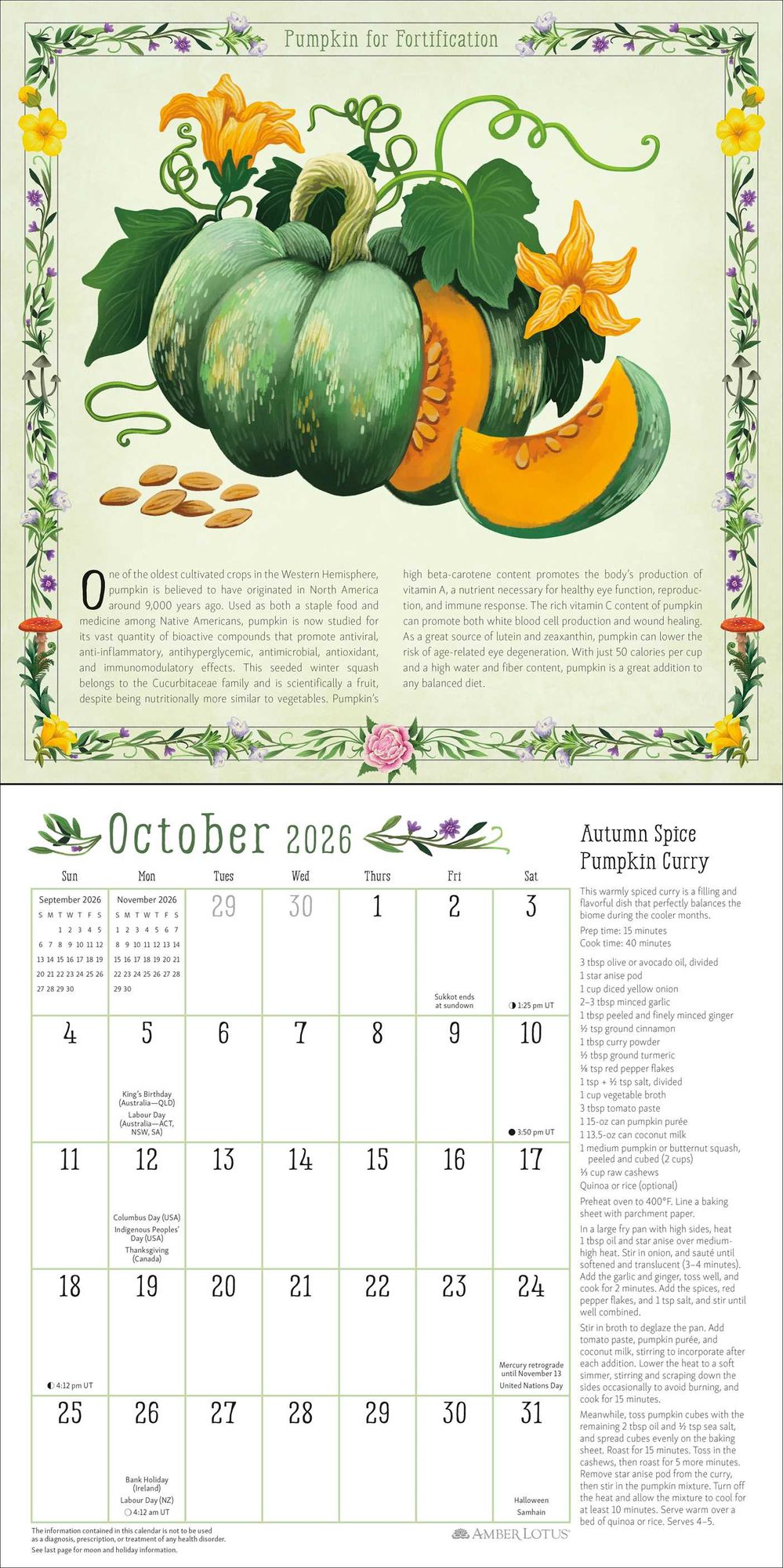 2026 Kitchen Witch Wall Calendar